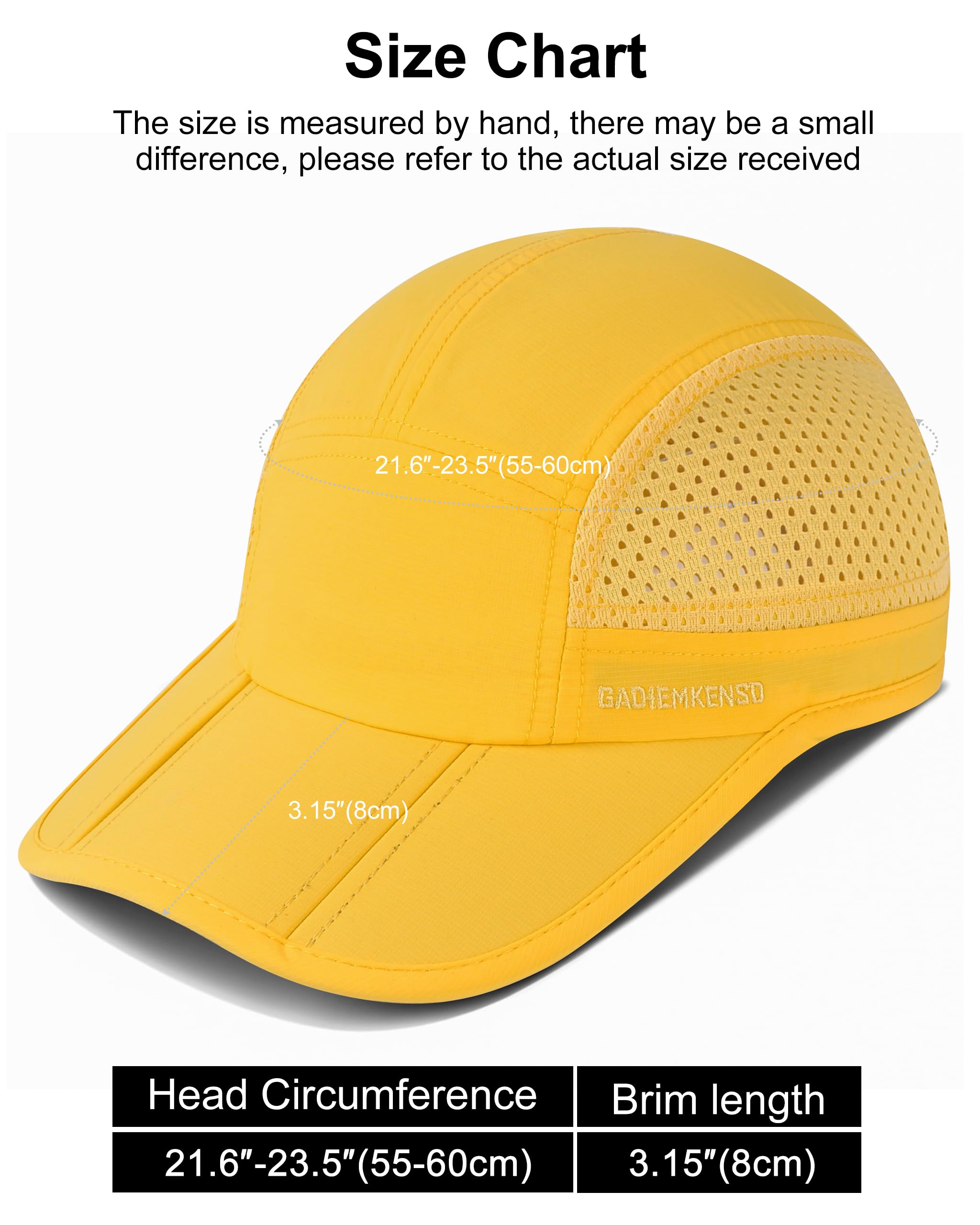 GADIEMKENSD Mens Folding Outdoor Hat Long Brim UPF 50+ Sun Protection