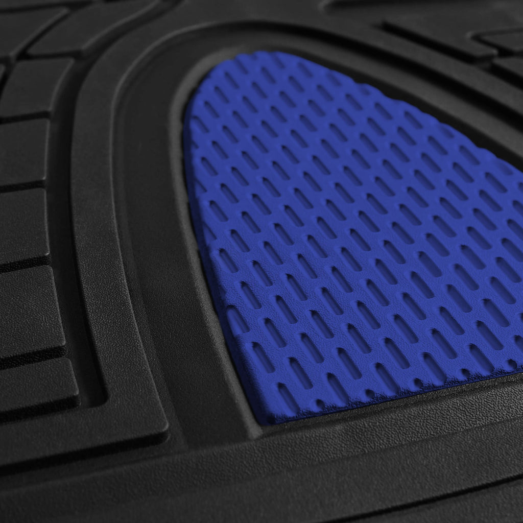 FH Group Automotive Floor Mats - Heavy-Duty Rubber Floor Mats for Cars, Universal Fit Full Set, Climaproof Floor Mats, Trimmable Floor Mats for Most Sedan, SUV, Truck Floor Mats Beige