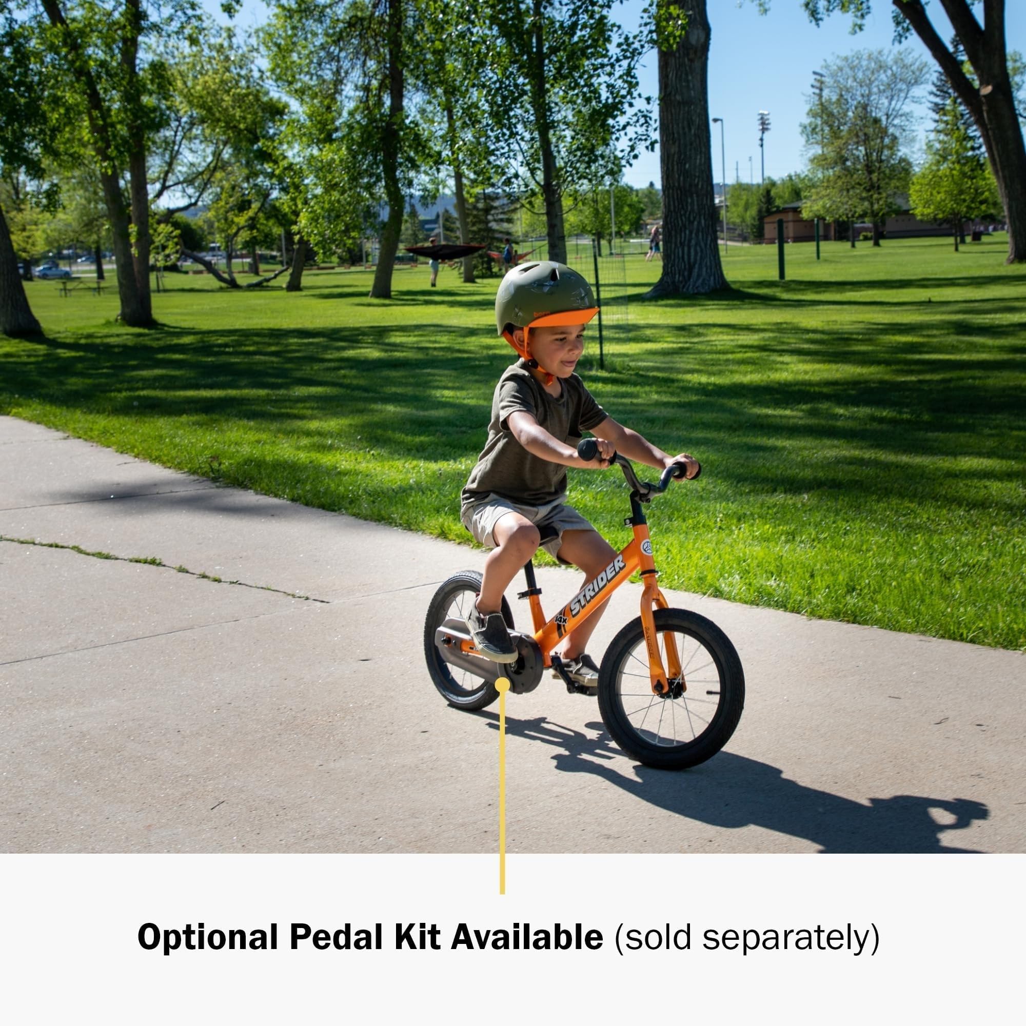 Strider 14x Classic, Balance Bike for Kids 3 to 6 Years - Includes Kid Sized Grips, Padded Seat, Performance Footrest, All-Purpose Tires-Easy Assembly, Tool-Free Adjustments