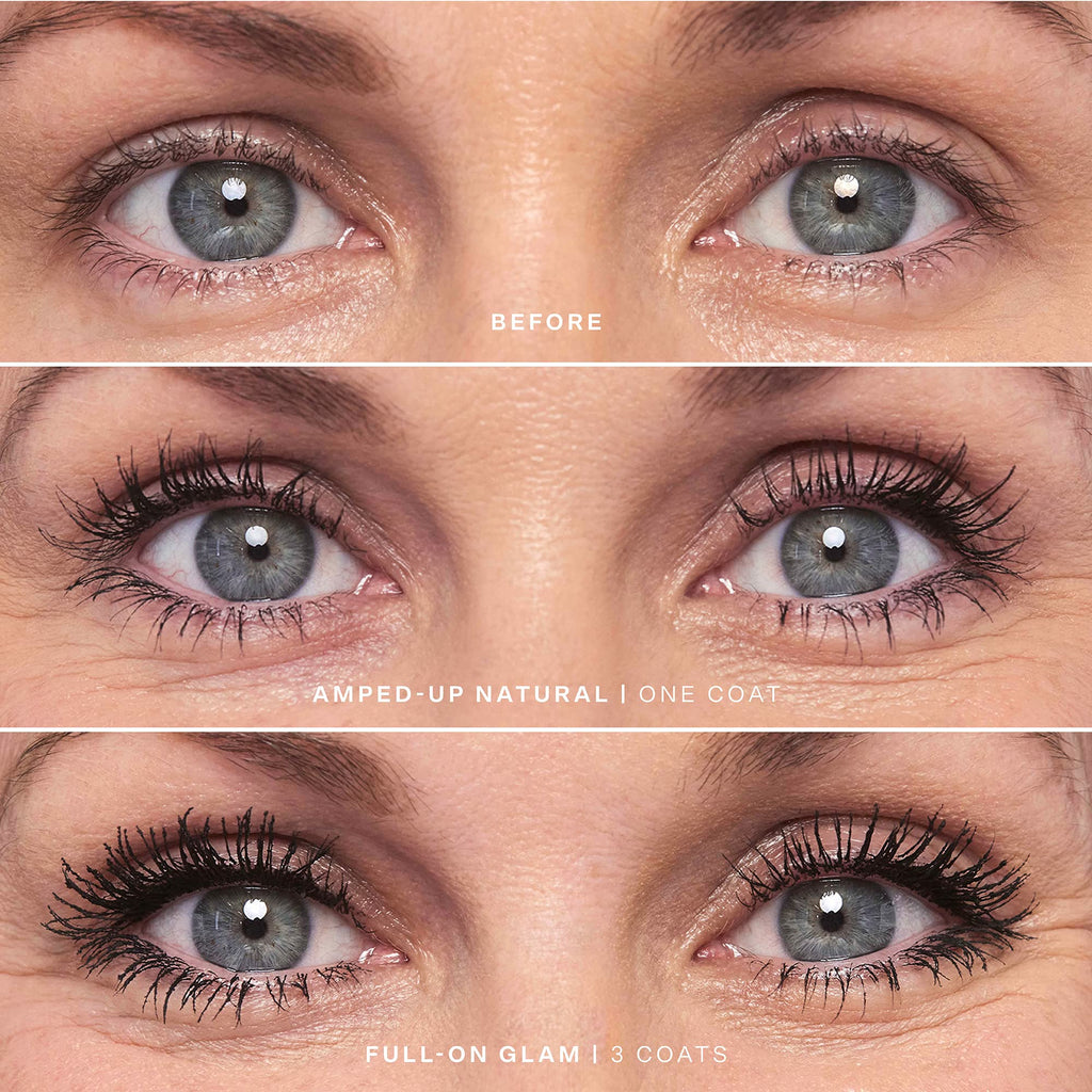 Tower 28 MakeWaves Vegan Black Mascara - Volumizing & Lengthening Mascara for Sensitive Eyes - With Aquaflex Technology for Humidity-Proof Lift - Hypoallergenic Eye Makeup - Jet (0.29 oz)