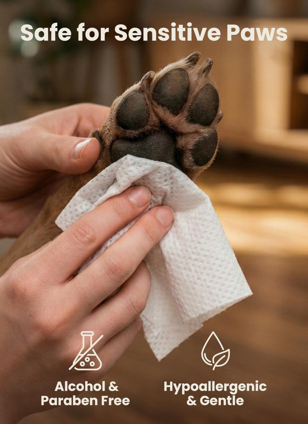 Pogi’s Dog Grooming Wipes – Hypoallergenic Pet Wipes for Paws, Body & Butt – Cleaning & Hydrating, Green Tea Scent, 100 Count