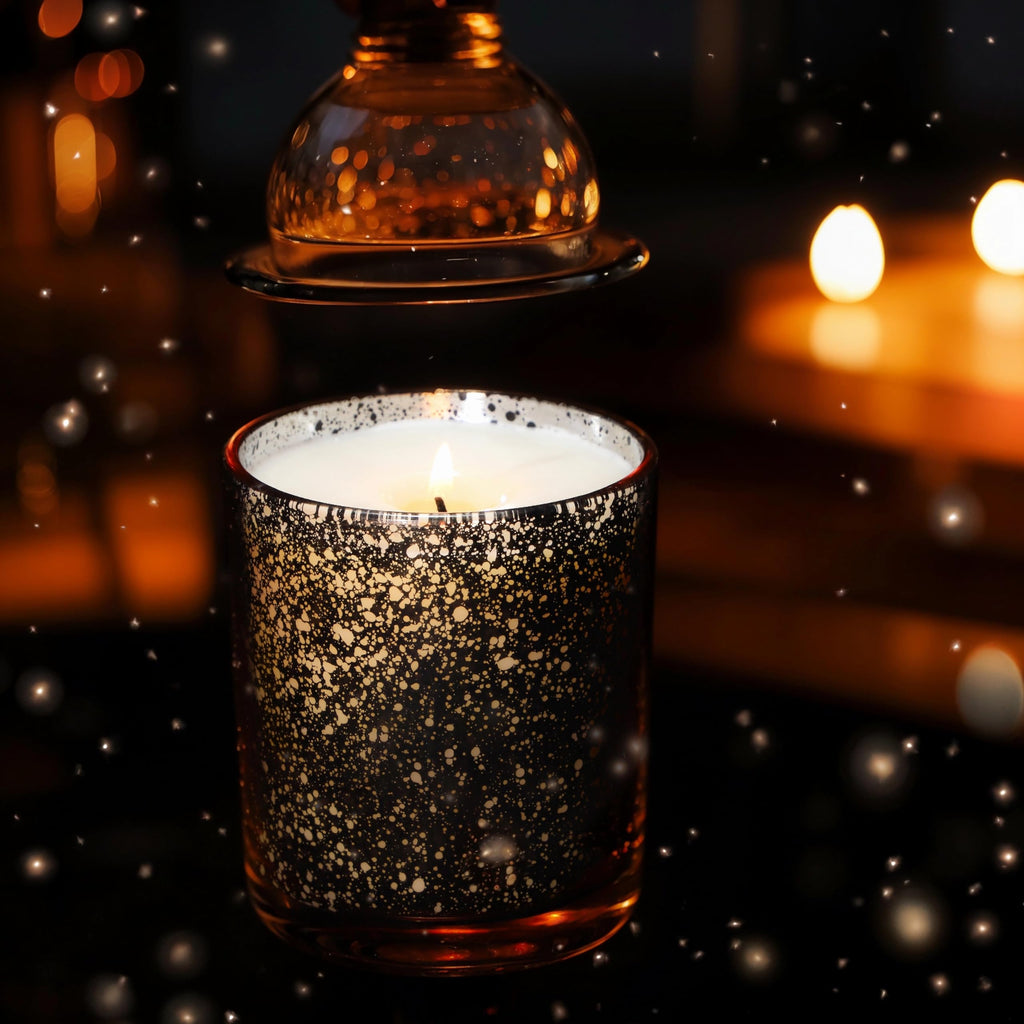 SHOWIN 10 OZ Thick Candle Jars for Making Candles 15 Pcs, Empty Jars with Wood Lids for Candle Making, Sample Container, Inner Black