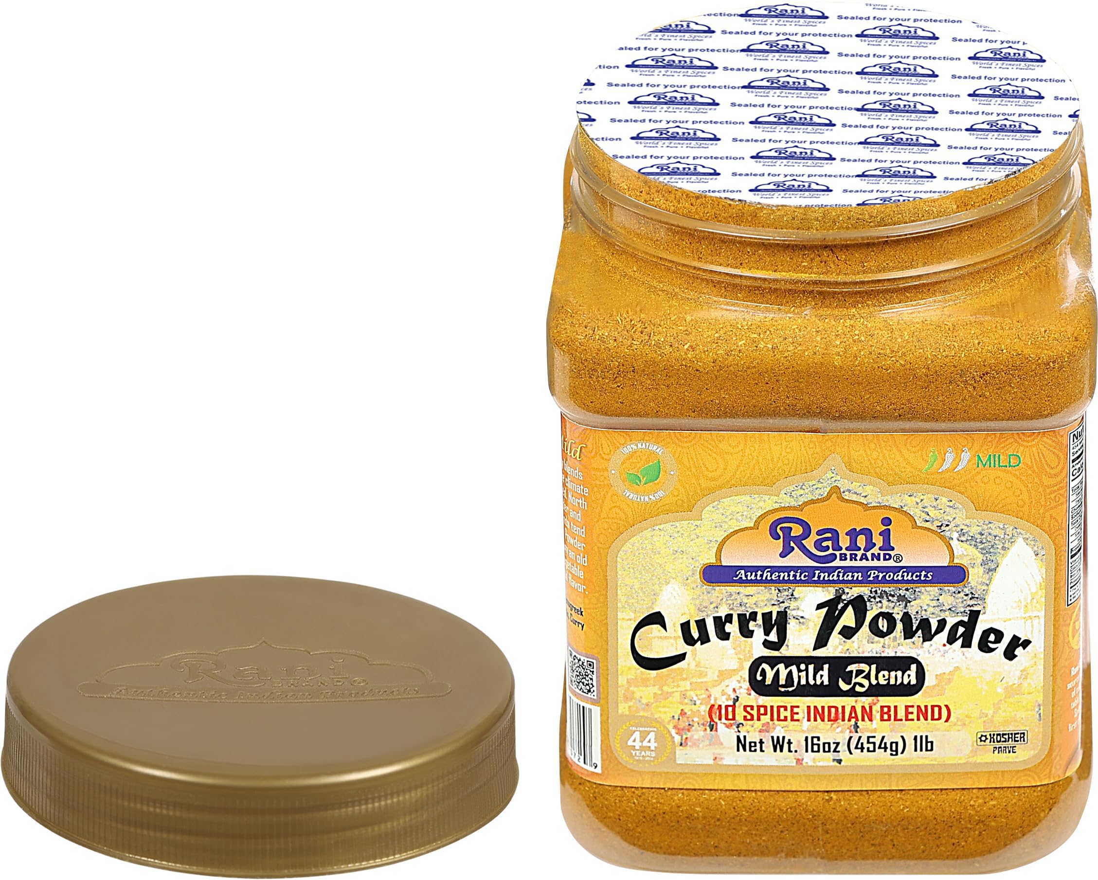 Rani Curry Powder Mild (10-Spice Authentic Indian Blend) 3oz (85g) PET Jar ~ All Natural | Salt-Free | NO Chili or Peppers | Vegan | No Colors | Gluten Friendly | NON-GMO | Kosher | Indian Origin