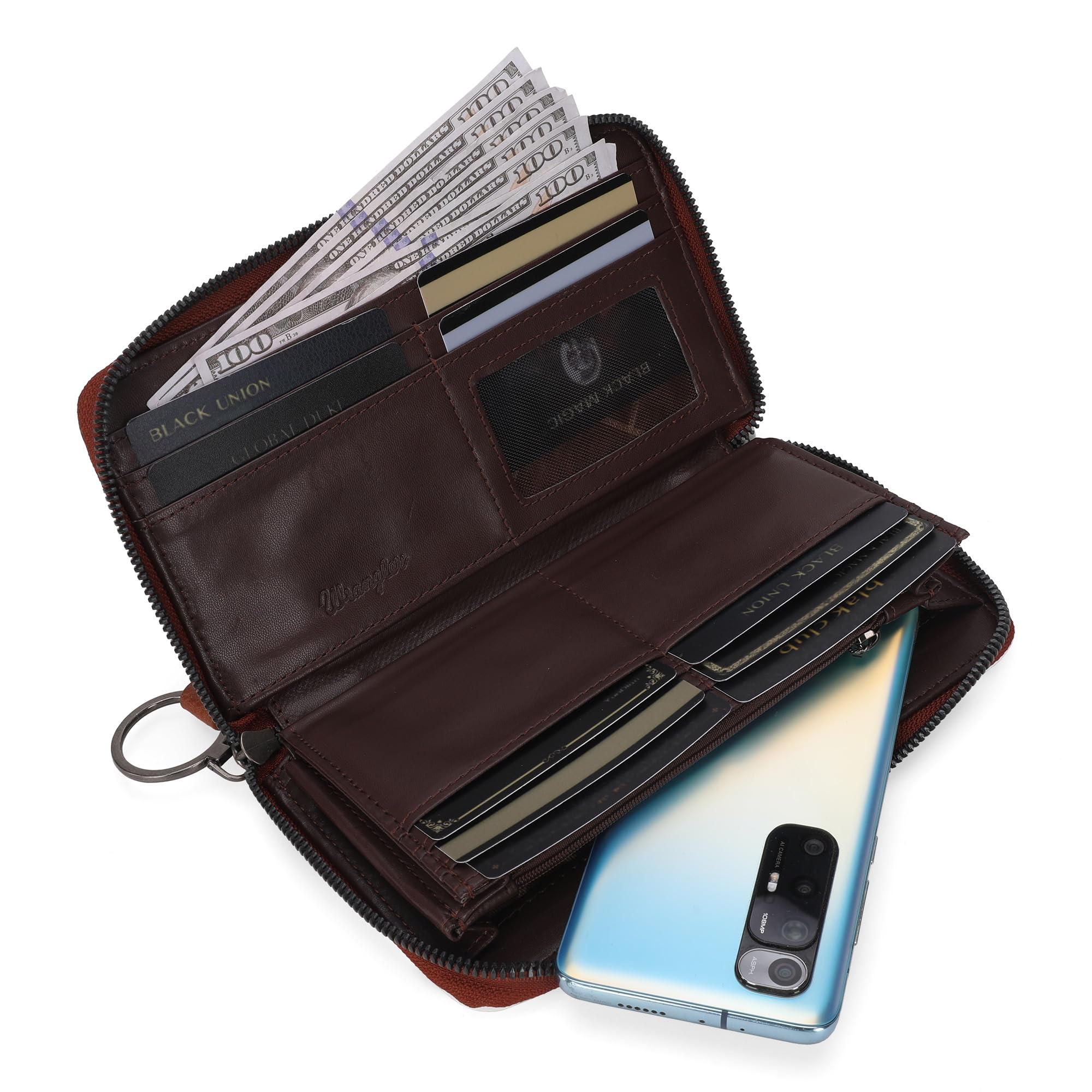 Wrangler Wallet Purse for Women Western Aztec Clutch Wristlet Wallet with Credit Card Holder