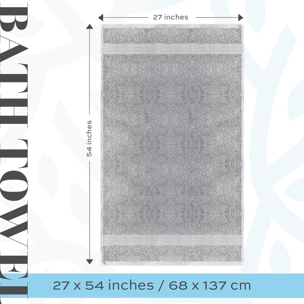 White Classic Luxury Bath Towels Set of 4 Large - 700 GSM Turkish Cotton Ultra Soft Bath Towels 27x54 | Highly Absorbent and Quick Dry | Hotel Towels for Bathroom Luxury, Plush Shower Towels, White