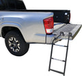 Beech Lane Pickup Truck Tailgate Ladder - Universal Fit, Stainless Steel Self Drilling Hex Screws for Easy Install, Durable Aluminum Step Grip Plates, and Sturdy Rubber Ladder Feet