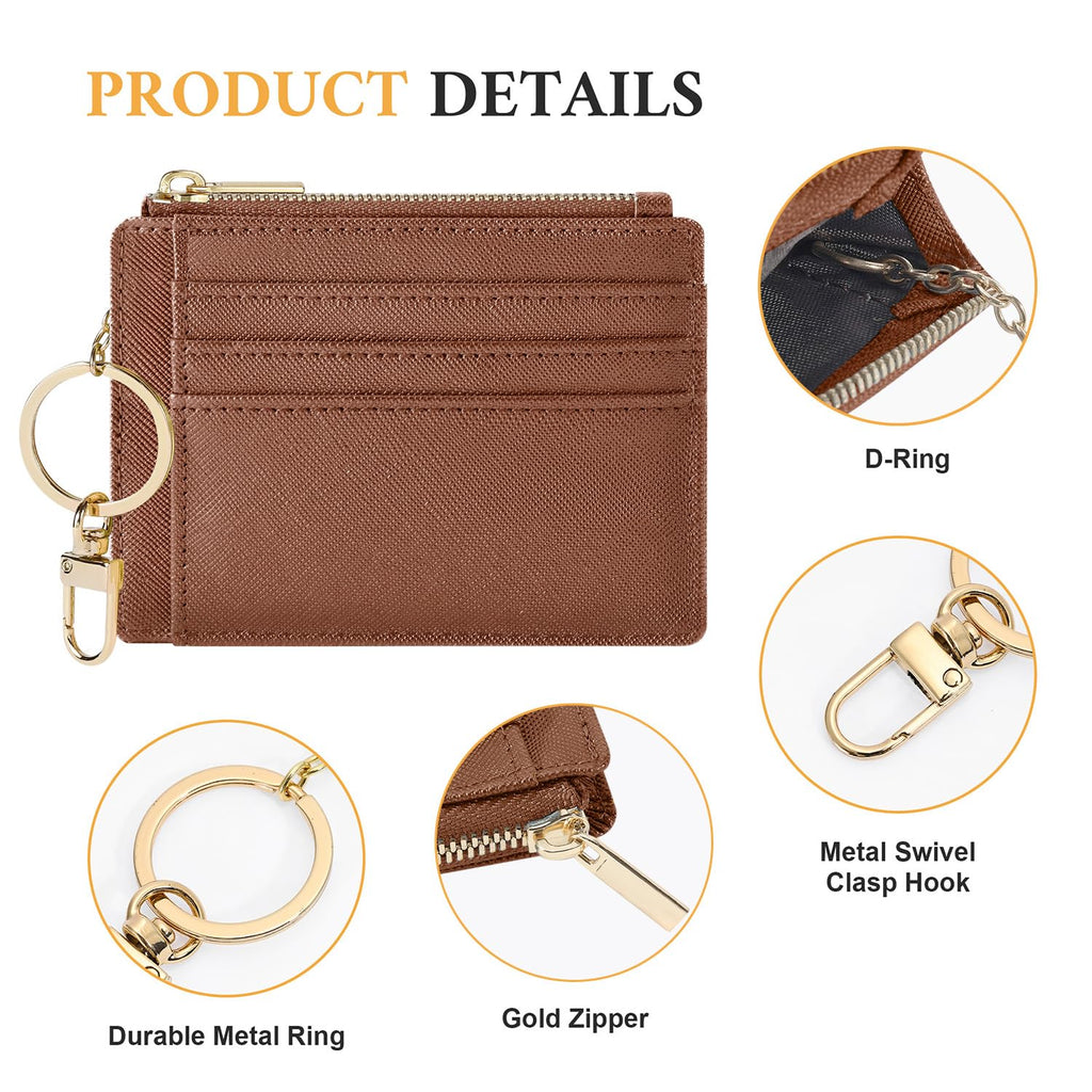 Sodsay Card Case Slim Front Pocket Wallet for Women Credit Card Holder with Keychain | Slim, Credit Card Holder, Front Pocket, with Keychain | Slim