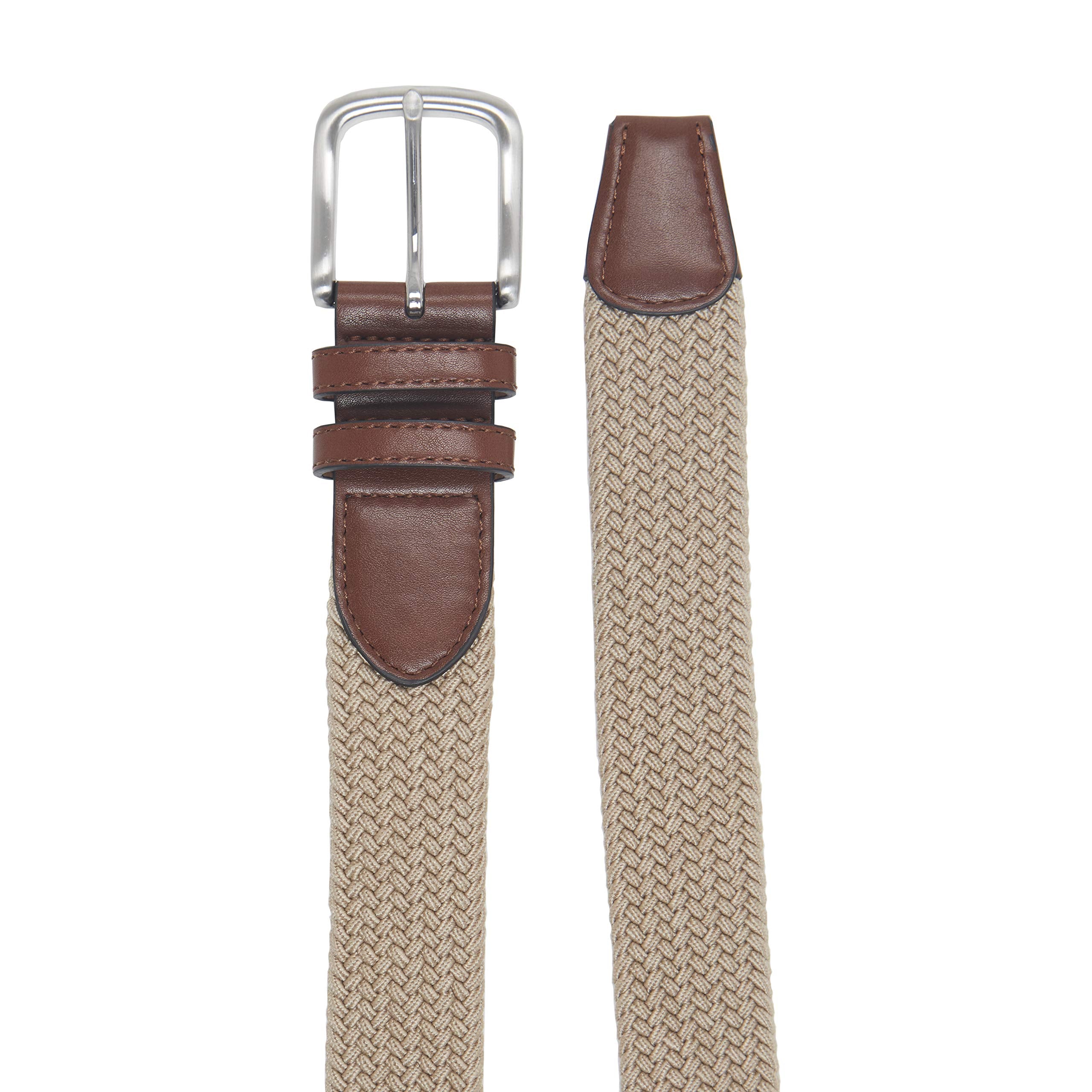 Amazon Essentials Men's Stretch Woven Braid Belt for Jeans