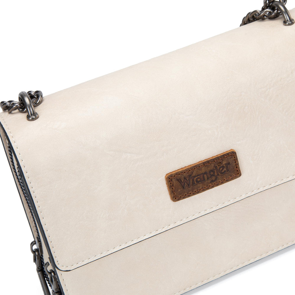 Wrangler Flap Crossbody Purse for Women Shoulder Bag Vintage Wallets with Chain Strap