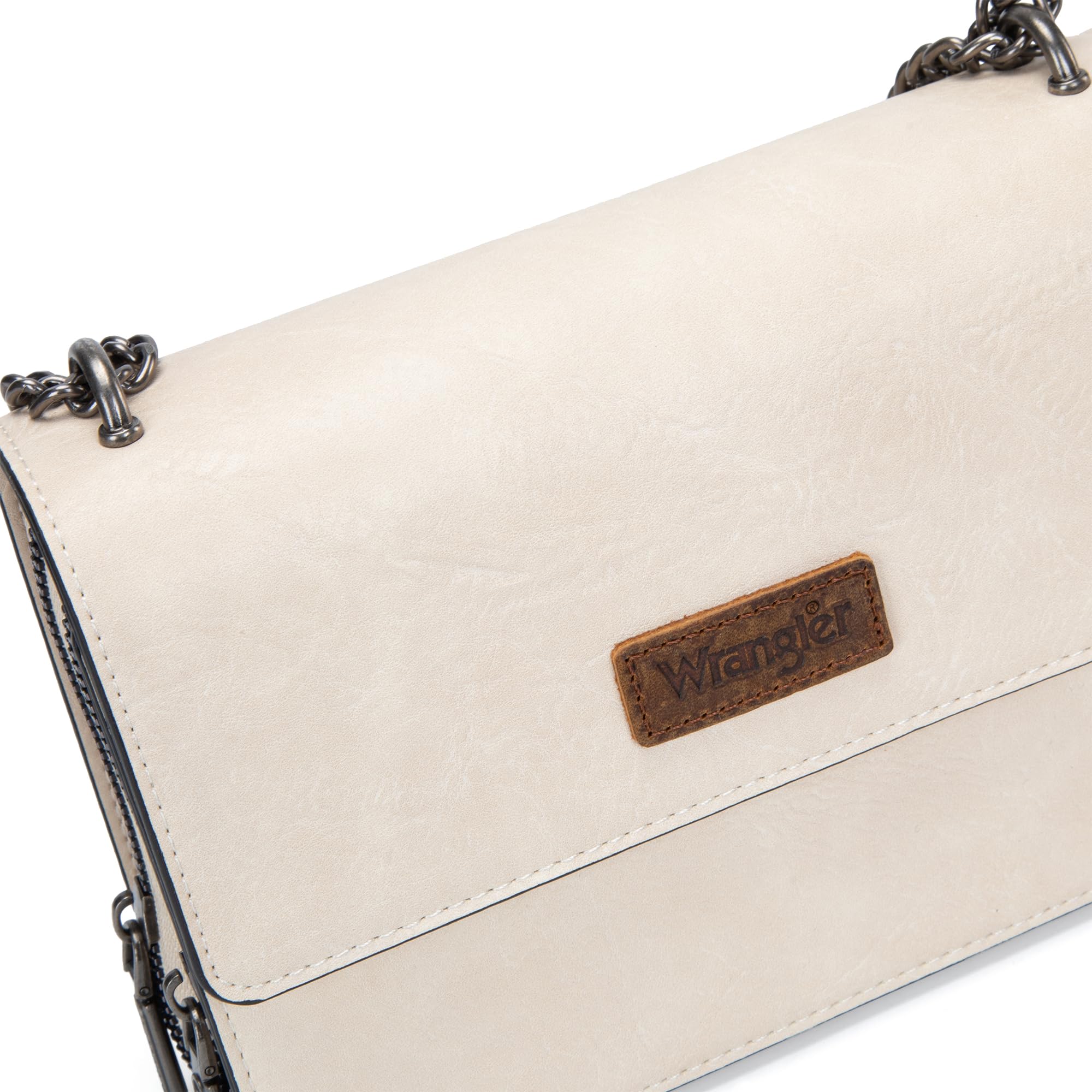Wrangler Flap Crossbody Purse for Women Shoulder Bag Vintage Wallets with Chain Strap