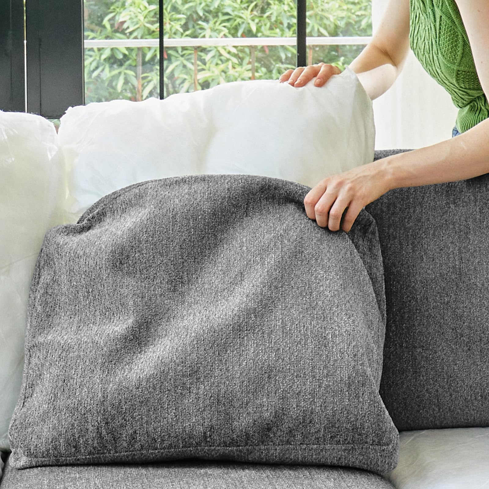 Belffin Modular Sectional Sleeper Sofa Bed with Storage Chaise L Shaped Sectional Couches for Living Room Armrest with Cup Holder. White Couch