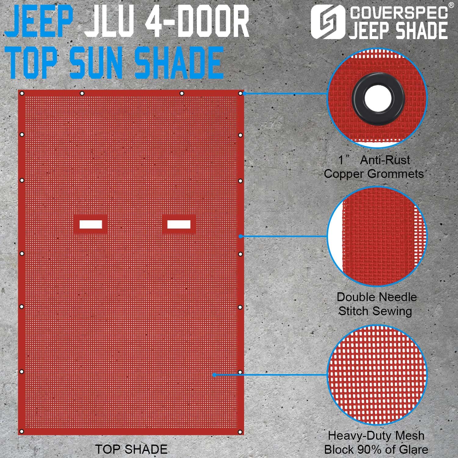 JT Top Sun Shade Roof Compatible with Jeep Gladiator 4 Door 2018 to 2023 Sunshade Sunroof Bikini Cover Blocks UV Wind Noise Black Mesh for Front and Rear 2 pcs