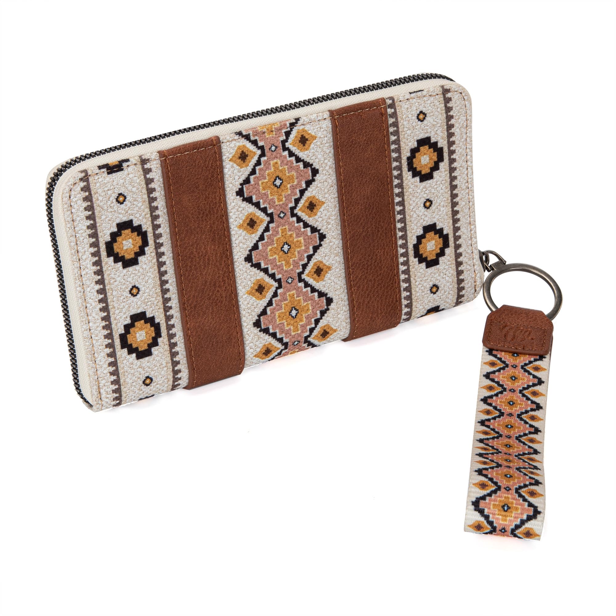 Wrangler Wallet Purse for Women Western Aztec Clutch Wristlet Wallet with Credit Card Holder