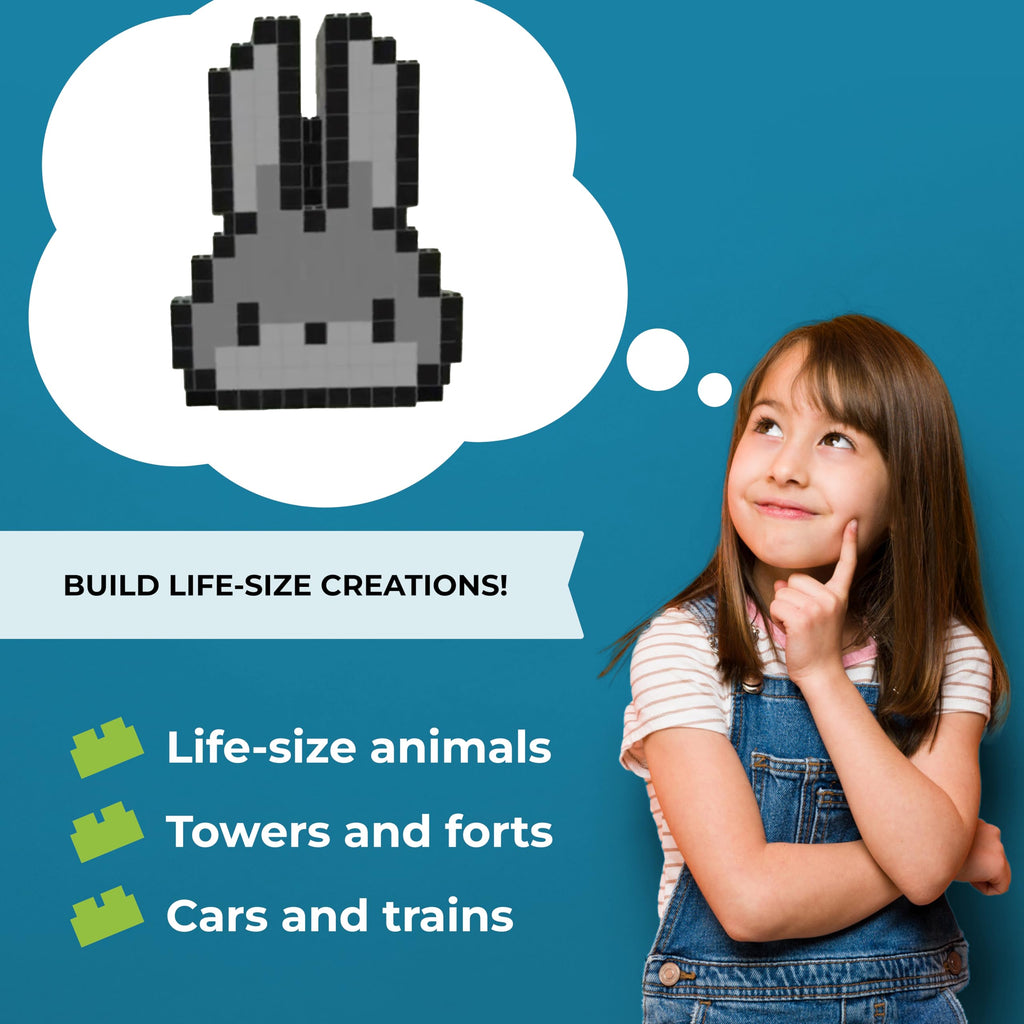 EverBlock 12' x 6' Full Size Plastic Modular Bulk Pack | Giant Building Blocks | Easy to Connect & Reuse | Indoor & Outdoor Use | Build Displays & Structures | Black