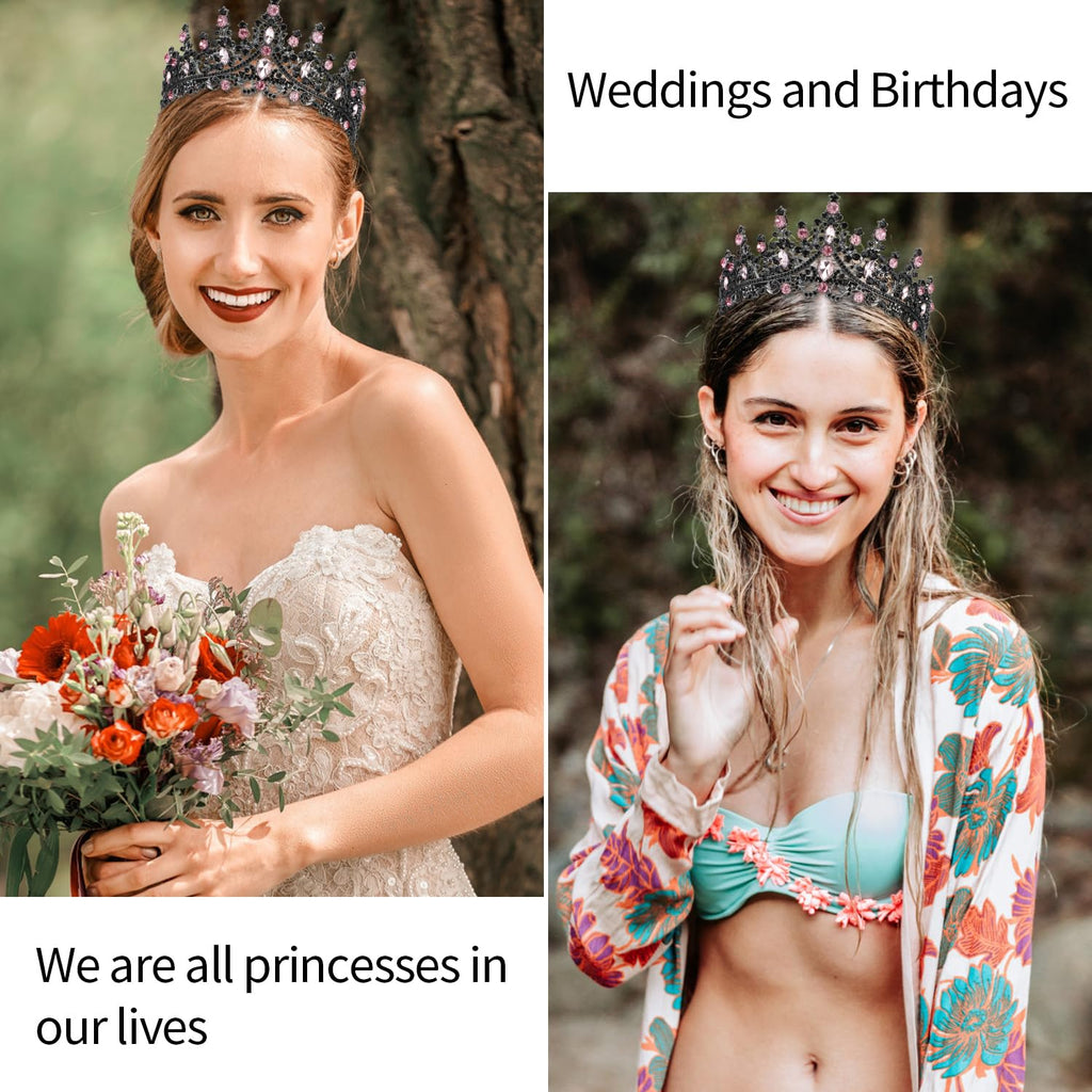 VELSCRUN AB Silver Crystal Birthday Queen Tiara Crowns for Women Girls Birthday Queen Headband Sash Elegant Princess Crown with Combs Hair Accessories Happy Birth Party Decorations Mom Gift