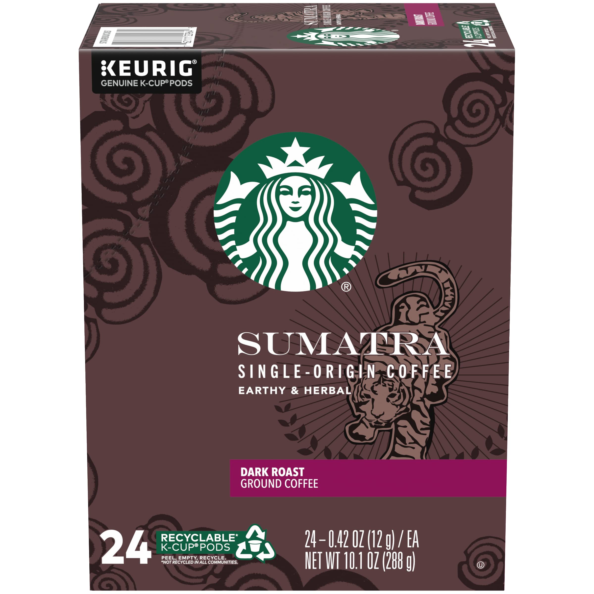 Starbucks Coffee, Caffe Verona Dark K Cup Portion Pack for Keurig Brewers, 24 Count