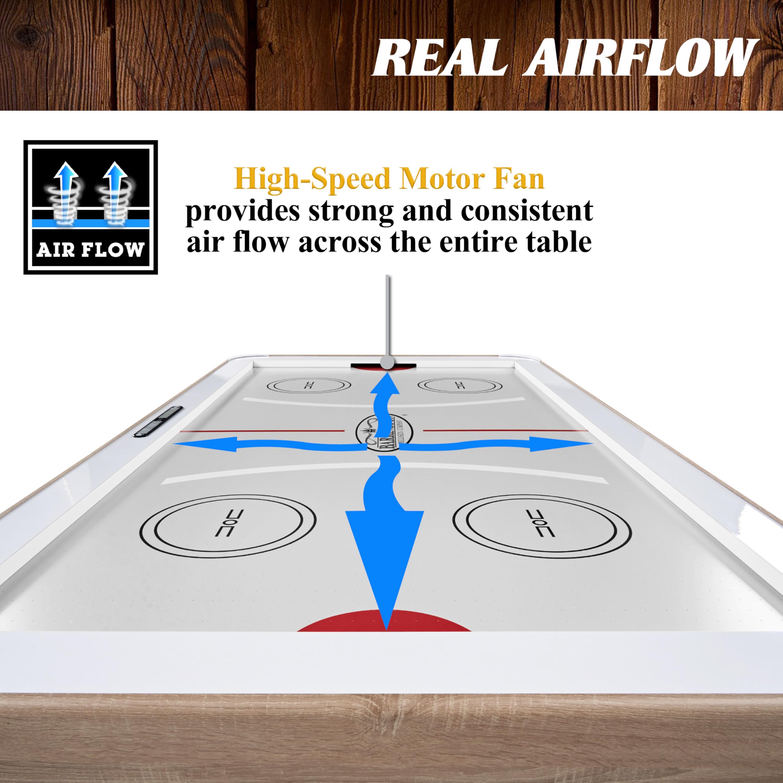 Barrington Billiards Air Hockey Table with Accessories, Perfect for Family Game Rooms | with Accessories