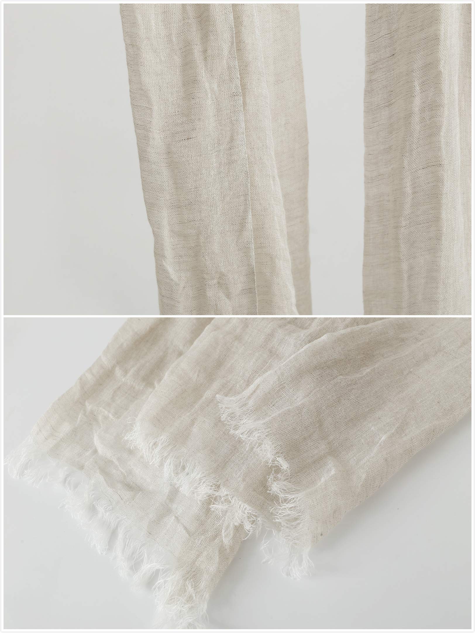Jeelow Lightweight Summer Scarf Light Shawl Wrap Linen Feel Scarves For Men And Women