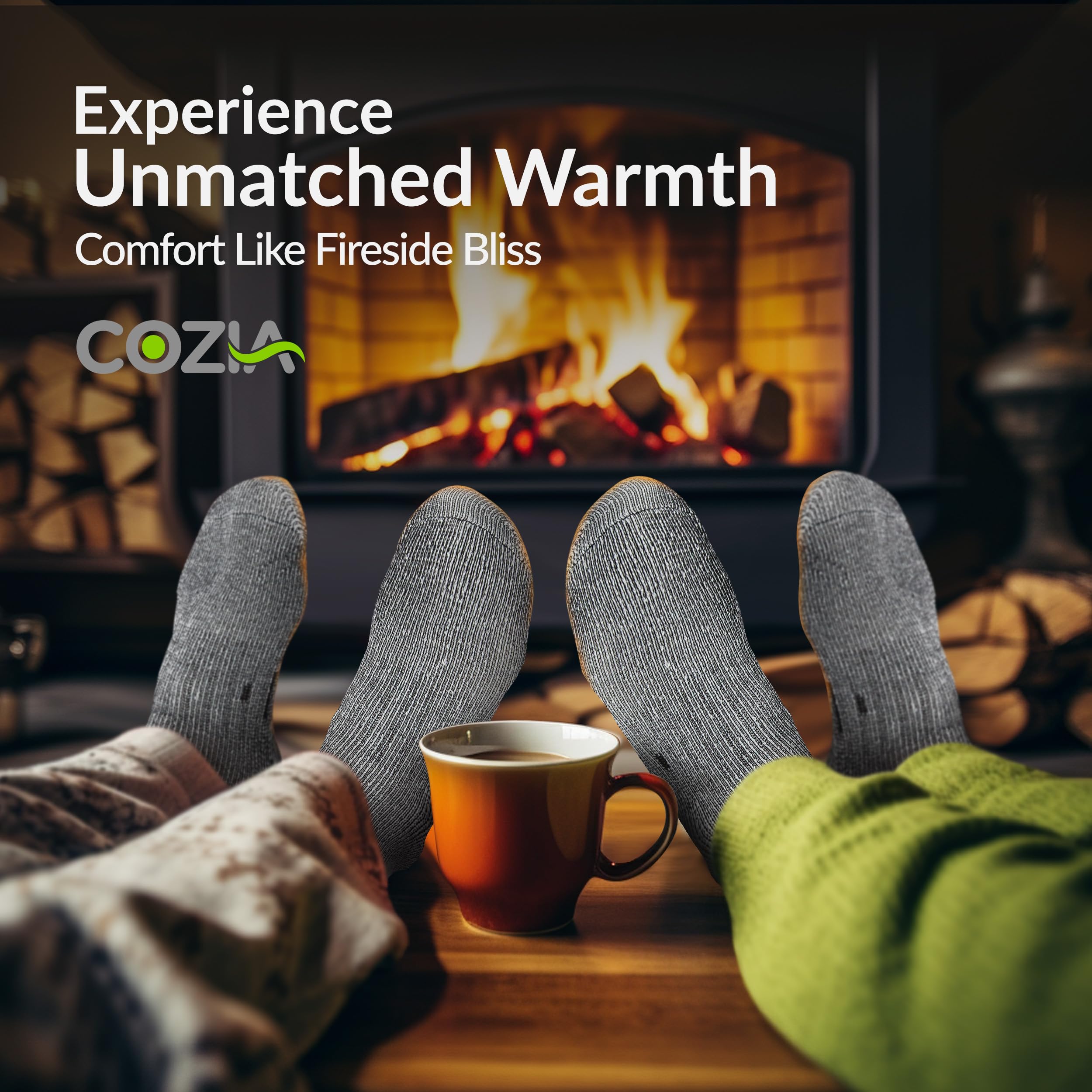 COZIA Merino Wool Socks for Men & Women Casual Warm Winter Cozy Thermal Socks
