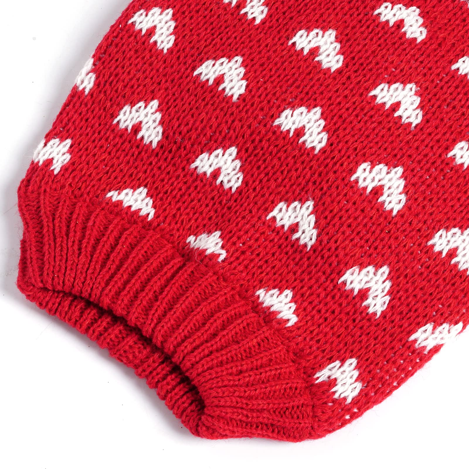 Dxhycc Dog Knitted Sweater Heart Puppy Sweater Warm Soft Pet Holiday Clothes for Small Cats and Dogs (Pink, S)