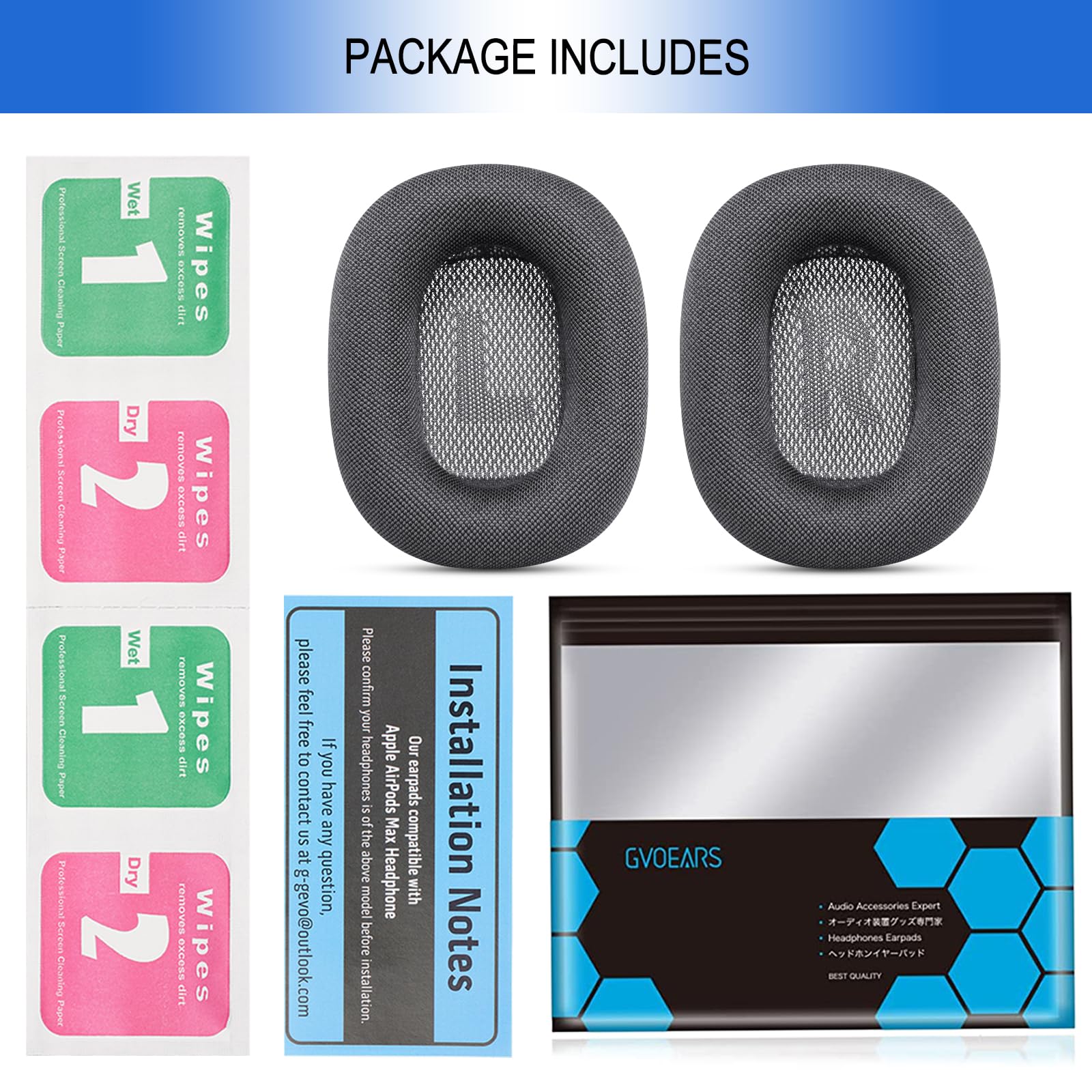 Ear Cushions for AirPods Max - Mesh Fabric Ear Cups Cover Replacement - Upgraded Cushion for Apple Air Pods Max Headphones (Green)