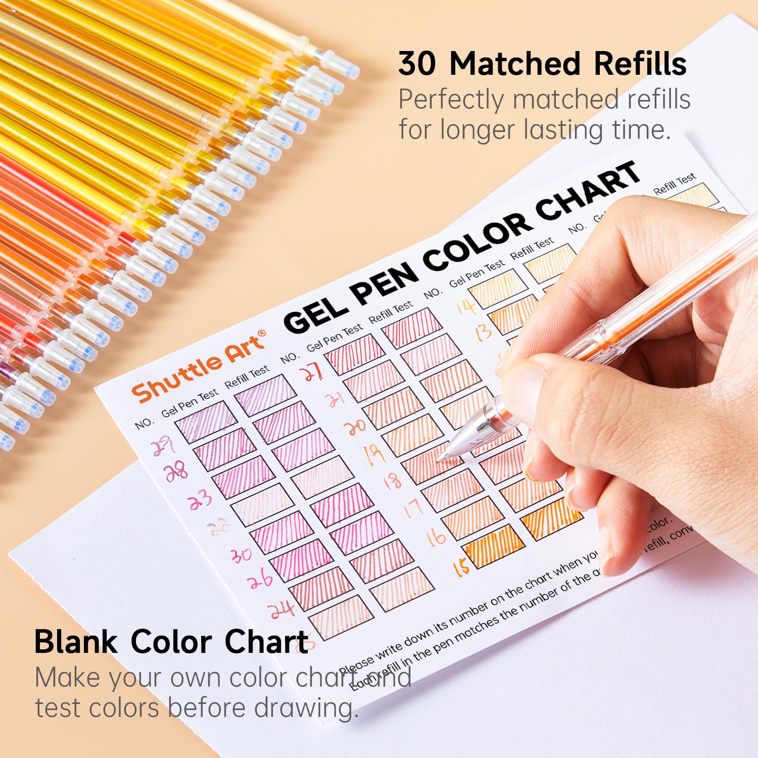 Shuttle Art Pastel Gel Pens, 24 Pastel Milky Colors Gel Pen for Black Paper, Adults Coloring Books Drawing Doodling Crafts Scrapbooking Journaling