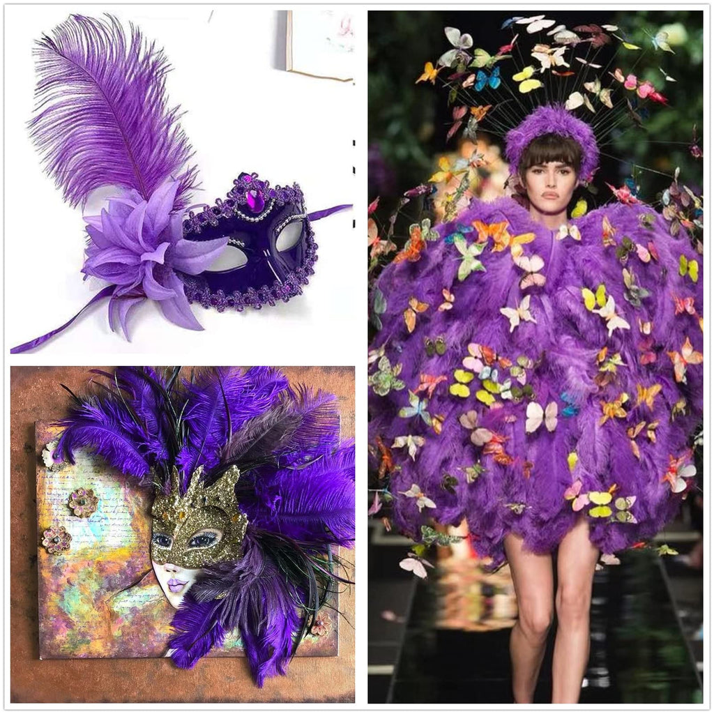 Ballinger Black Ostrich Feathers Bulk - Making Kit 12Pcs 16-18inch Large Ostrich Feathers for Floral Arrangement, Vase, Wedding Party Centerpieces and Halloween Home Decor