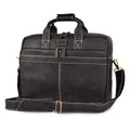 LEATHER VILLAGE 16" Leather Laptop Messenger Briefcase Bag for Men-Leather Satchel for Travel and Office Shoulder Bag-Black