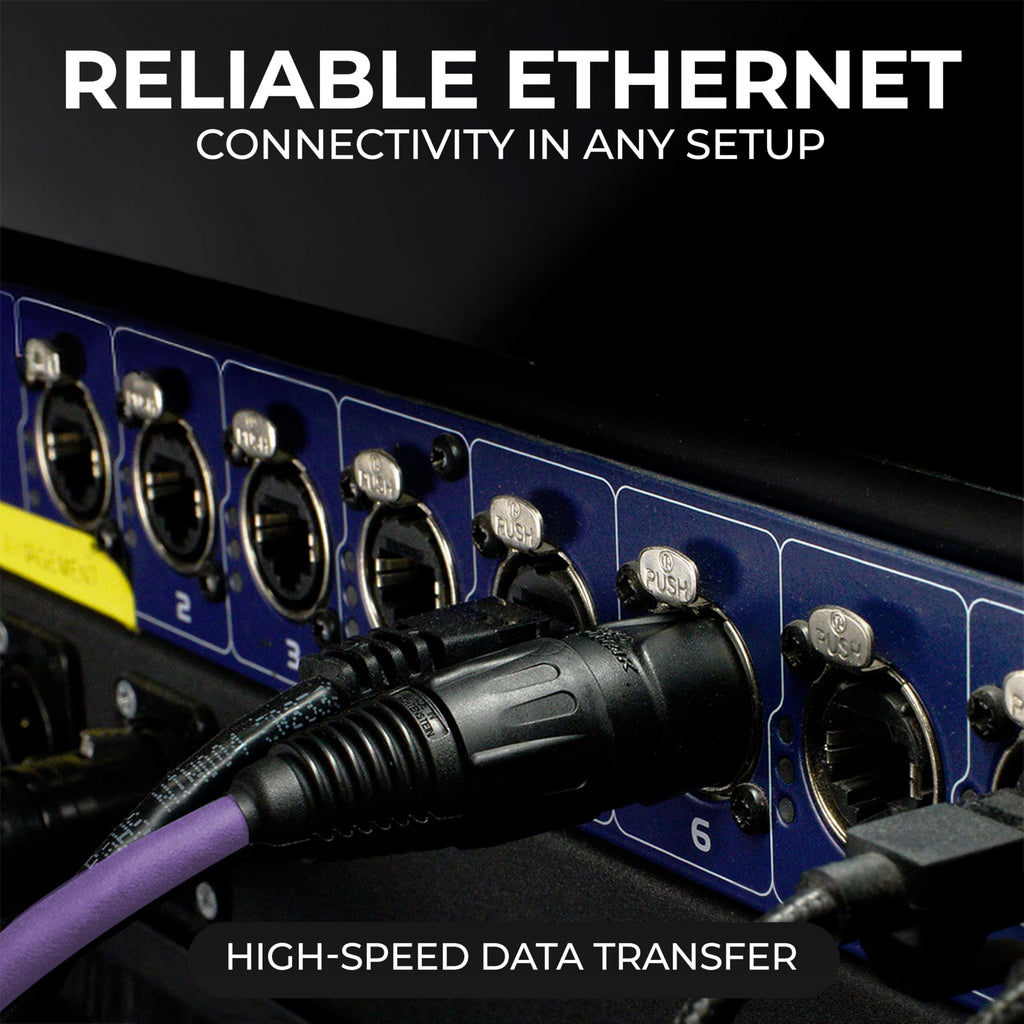 Sound Tools SuperCAT Professional Grade Shielded CAT5e etherCON Cable – High-Speed Ethernet Cable with 6Gbps Data Transfer – Flexible Polyurethane Jacket & Neutrik Connectors (3 feet, Black)