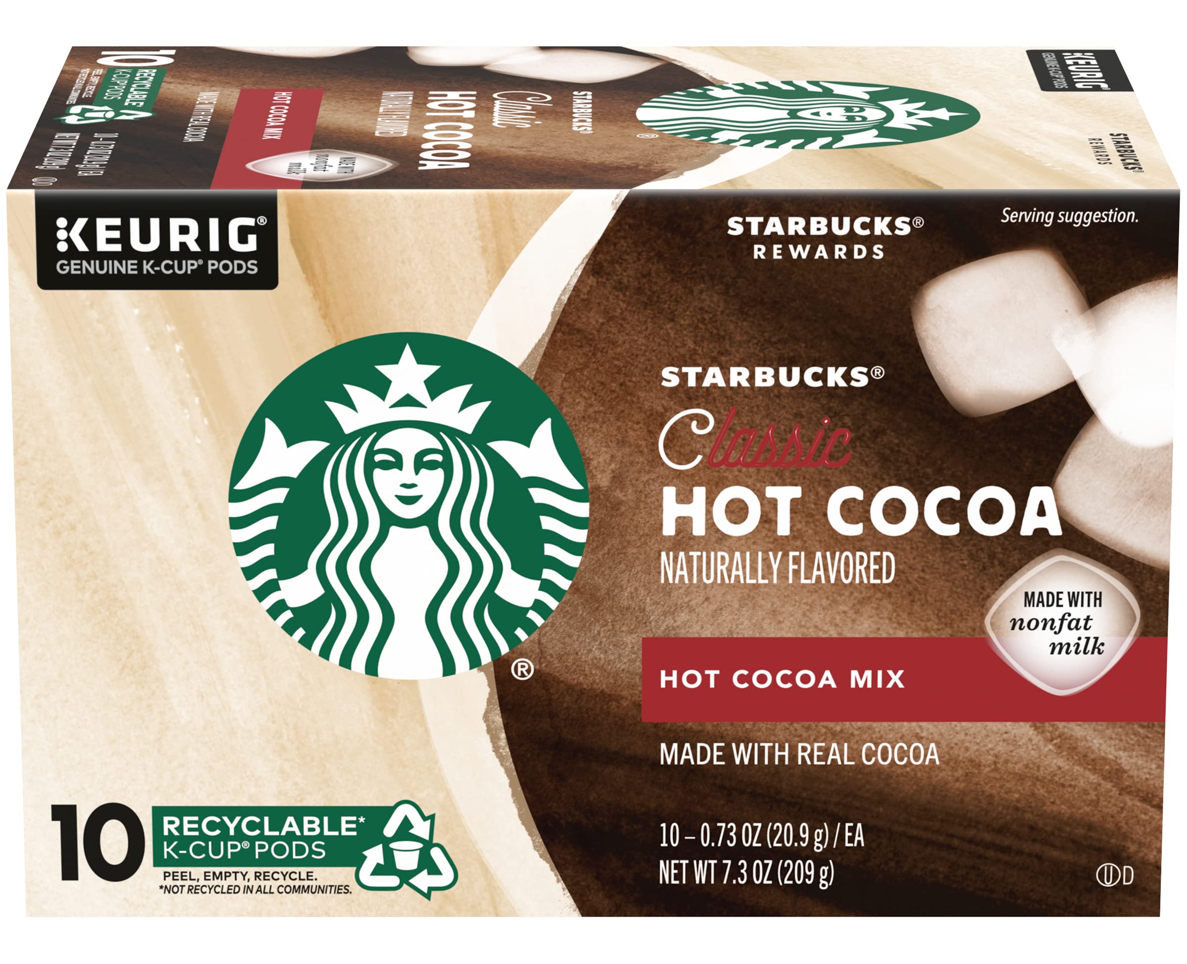 Starbucks Coffee K-Cup Variety Pack, 1 Cinnamon Dolce, 1 Hazelnut, 1 Mocha, 1 Cr�me Brulee, 1 Maple Pecan, 1 Caramel, 10 CT K-Cups, 1 CT