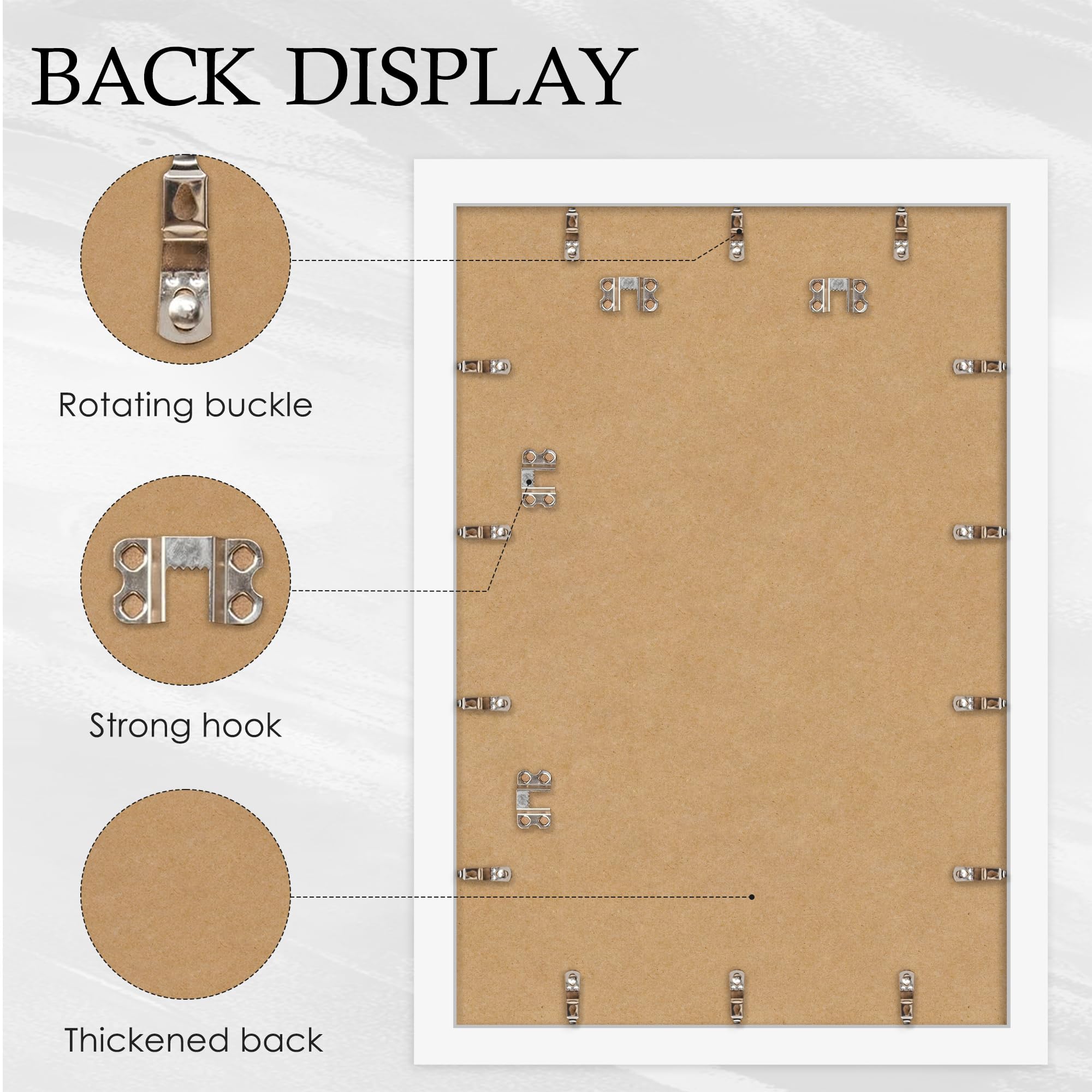 16x24 Black Frame 2 Pack, Engineered Wood for 24 x 16 in Poster | Horizontal or Vertical Wall Mounting, 24x16 Poster Frames for Gallery, Office, and Home Decor
