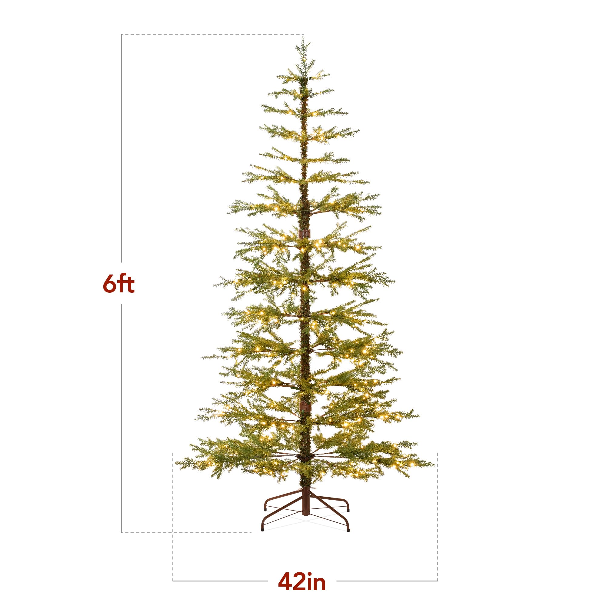 Best Choice Products Pre-Lit Sparse Christmas Tree 4.5ft Artificial Pine Holiday Décor Aspen Noble Fir w/ 2-in-1 White & Multicolor LED Lights