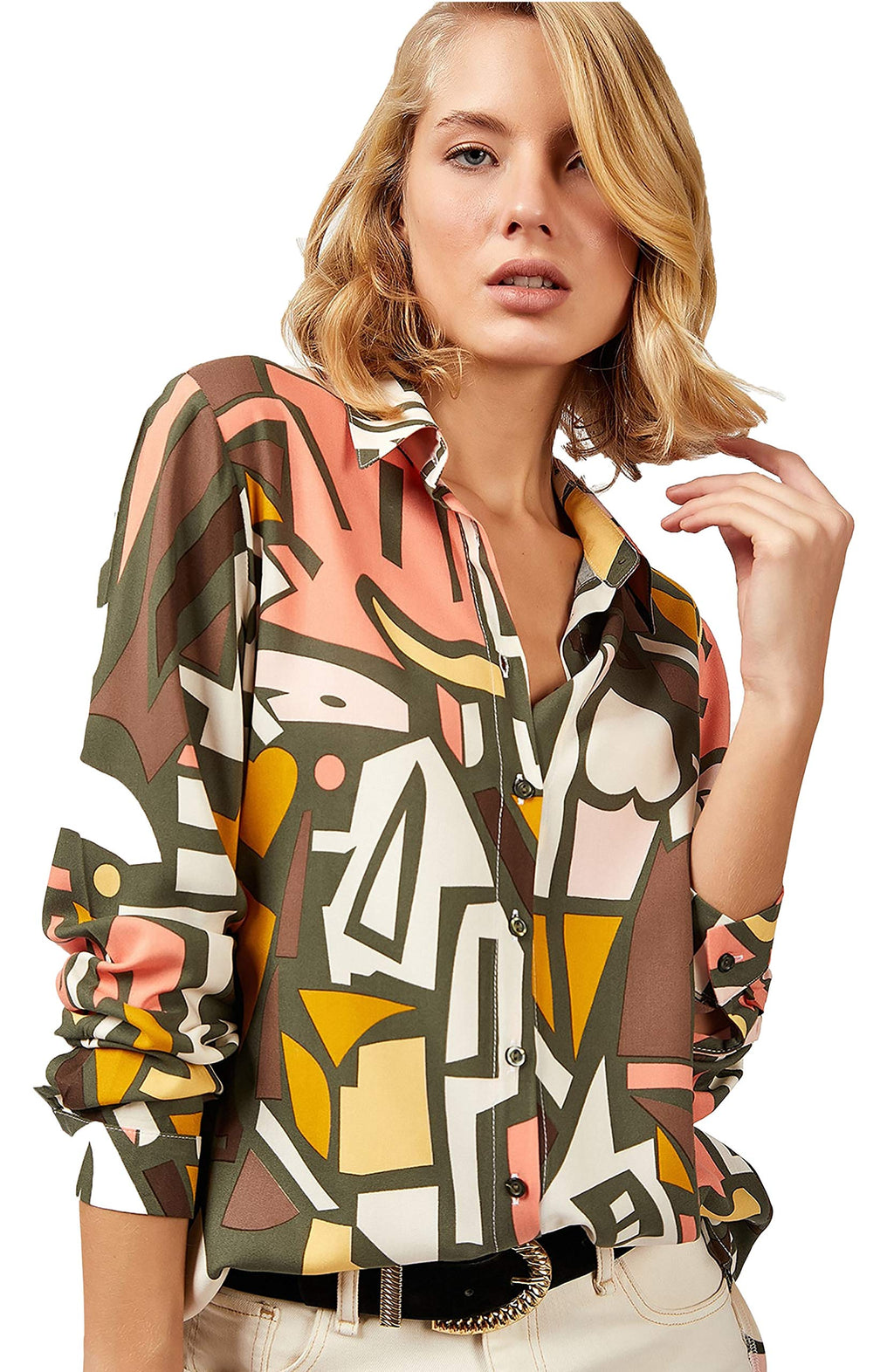 Blouses for Women Fashion, Long Sleeve Button Down Shirts Dressy Casual Tops