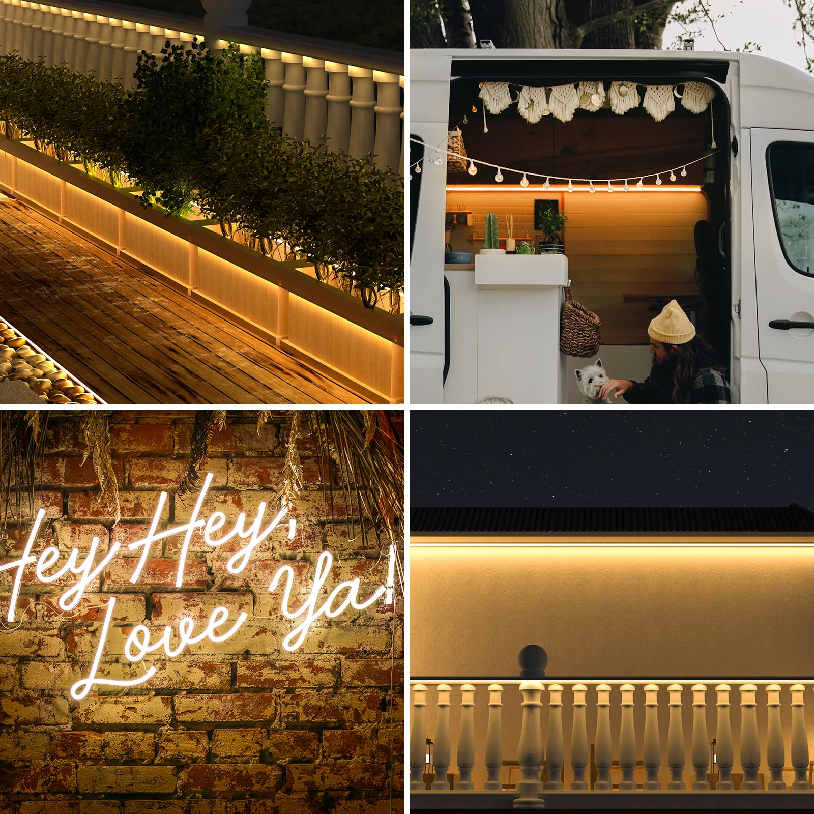 PAUTIX COB LED Strip Neon Rope Light 16.4ft/5m, 2700K Warm White 504 LEDs/m 24V,Silicone LED Neon Light IP68 Waterproof for Outdoor Indoor Lighting Decor(Power Supply NOT Included)