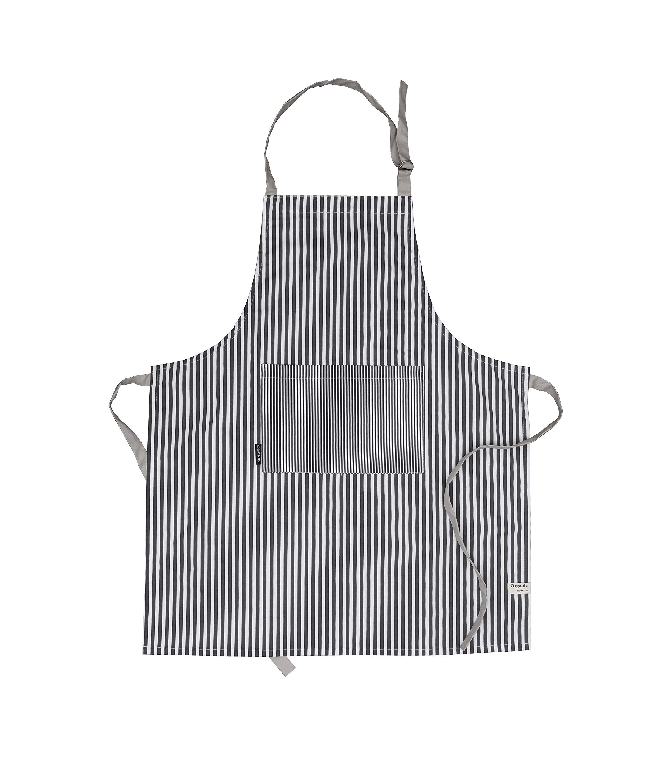 AMOUR INFINI Cotton Aprons for Women with Pocket, Adjustable Strap & Waist Ties - Washable Aprons for Baking, Cooking, Gardening (27.5 x 33 Inches - Blooming Floral)