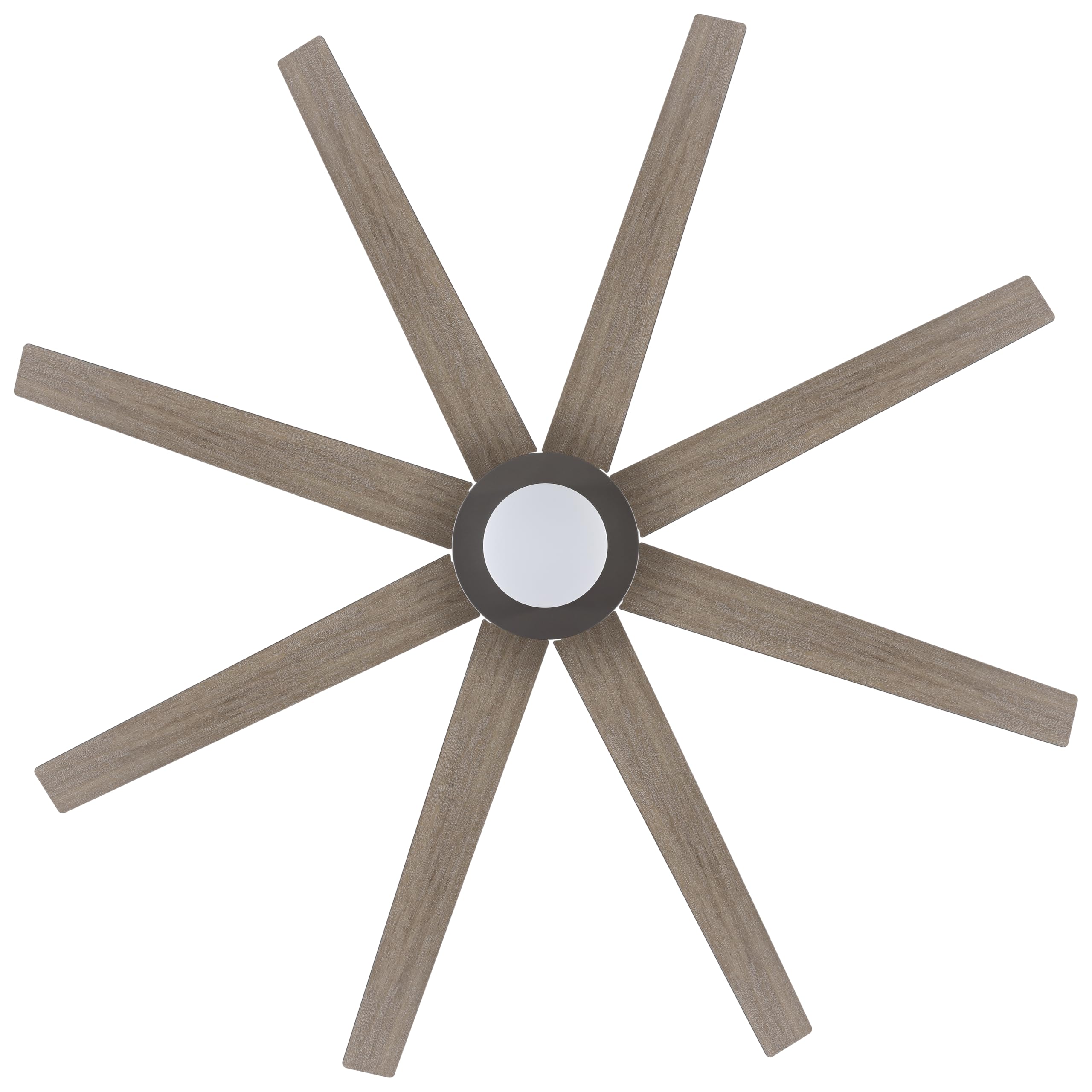WINGBO 60" Ceiling Fan with Light and Remote Control, 6 Speed Reversible DC Motor, Dimmable LED Light, for Home and Commercial Use, Living Room/Shop/Warehouse Black/Walnut