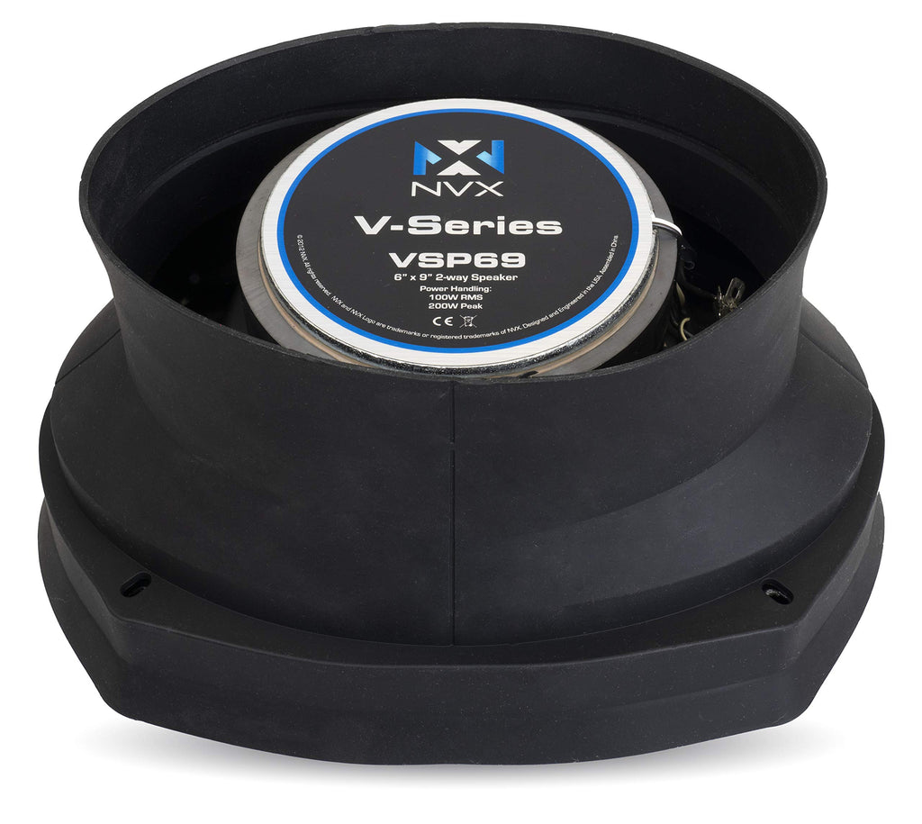 NVX XBAF525 2 Piece Universal 5.25” Silicone Rubber Speaker Baffles with Self Adhesive Foam Base Pad