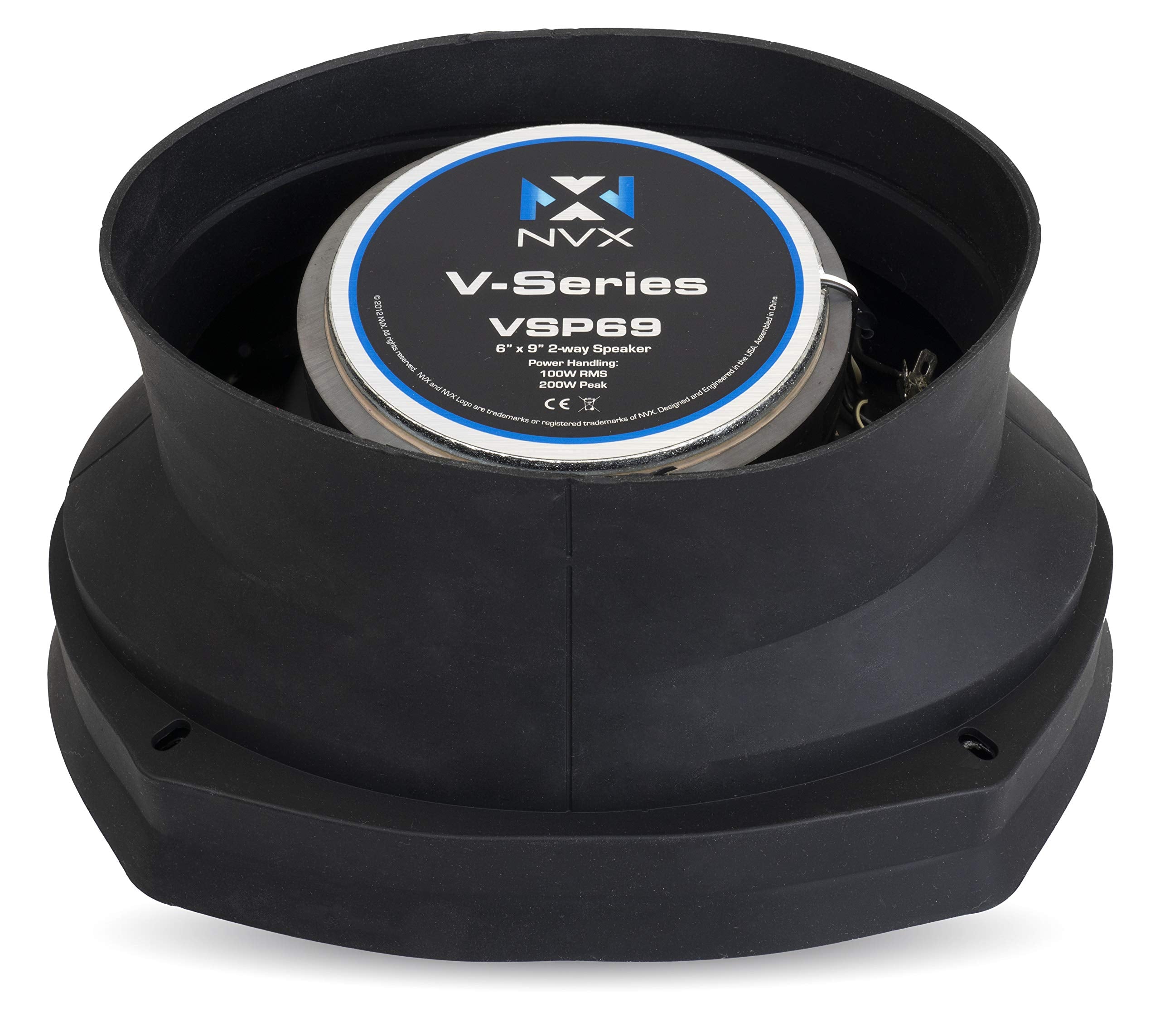 NVX XBAF525 2 Piece Universal 5.25” Silicone Rubber Speaker Baffles with Self Adhesive Foam Base Pad