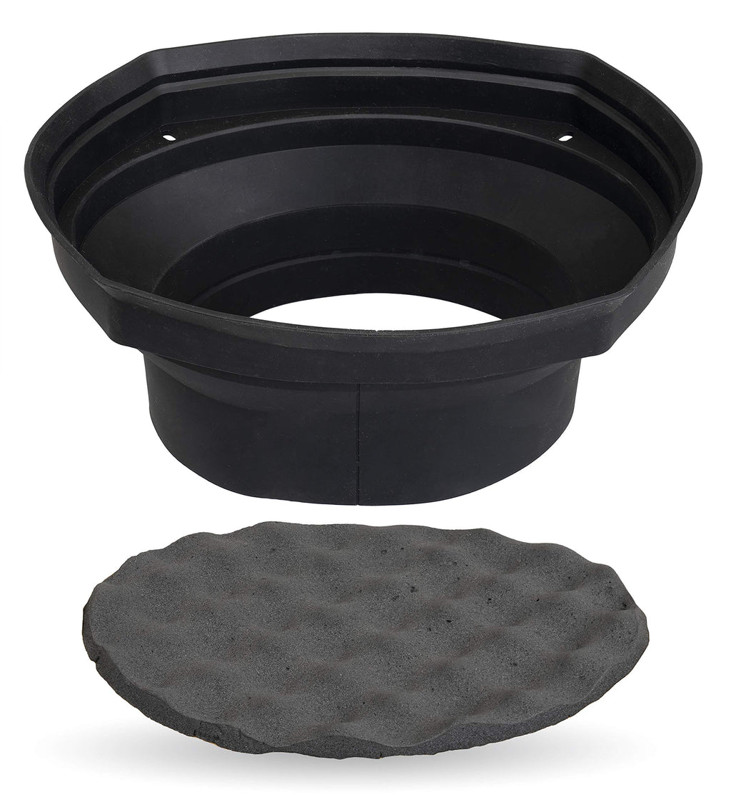 NVX XBAF525 2 Piece Universal 5.25” Silicone Rubber Speaker Baffles with Self Adhesive Foam Base Pad