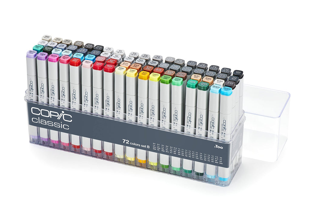Copic Classic Marker Set, 72-Colors, Set B