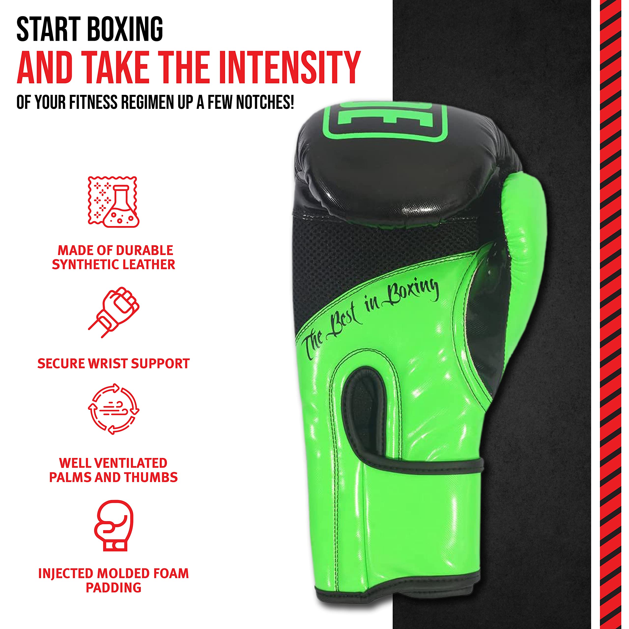 Ringside Apex Bag Gloves, IMF-Tech Boxing Gloves with Secure Wrist Support, Synthetic Boxing Gloves for Men and Women