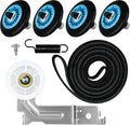 UPGRADED For Sam-Sung Dryer Repair Kit includes DC97-16782A Dryer Roller, DC93-00634A Idler Pulley, 6602-001655 Belt Replacement for Samsung Dryer dv42h5000ew/a3 By WFRWFR 7,8,9 Fit Model