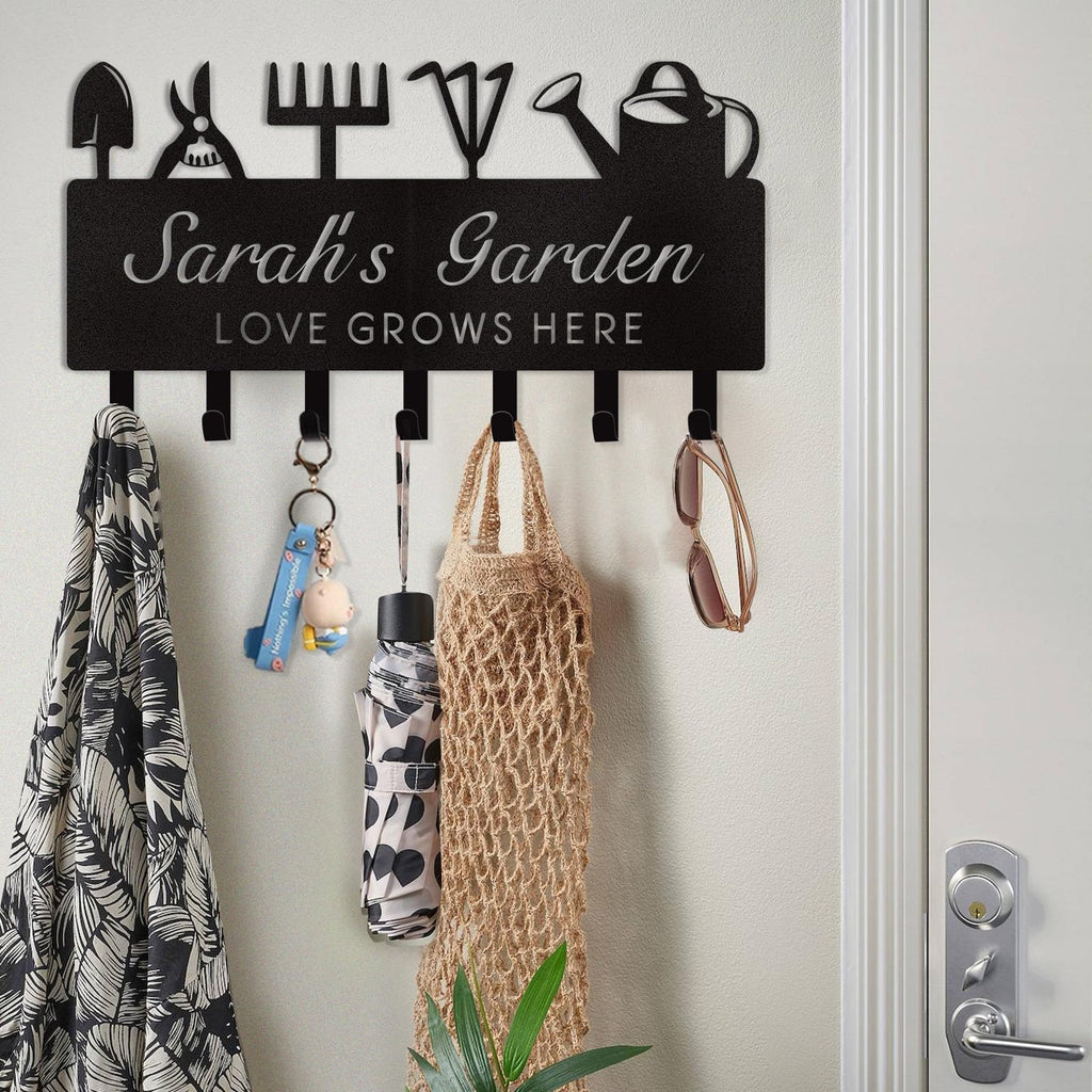 Dyoart Personalized Couple's Name Key Rack, Wall Mounted Metal Key Holder for Housewarming Gifts,ignent Bedding
