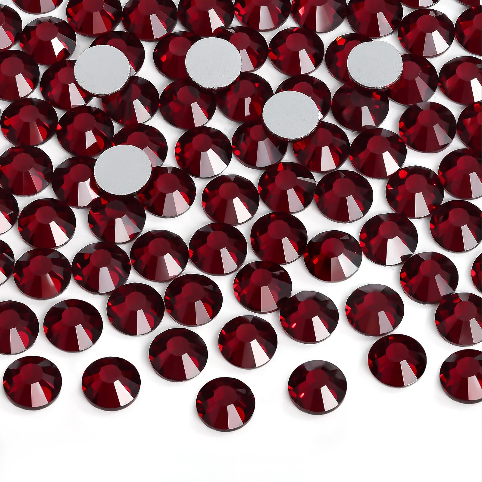 2880 Pieces Flatback Rhinestones Glue Fix Crystal Glass Diamantes Gems for Crafting Nail Art Crafts Decorations Clothes Shoes 1.4 mm (ss3, Amber)