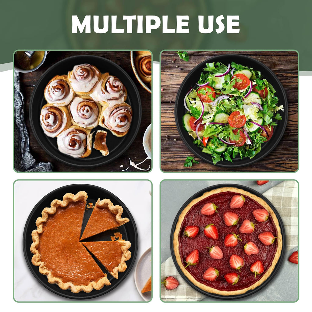 E-far 4 Inch Cake Pan Set of 3, Nonstick Stainless Steel Mini Round Cake Pans Tin, Small Size for Baking Smash Cakes/Cheesecake, Stainless Steel Core & Non-toxic Coating, Straight Side & 2 Inch Deep