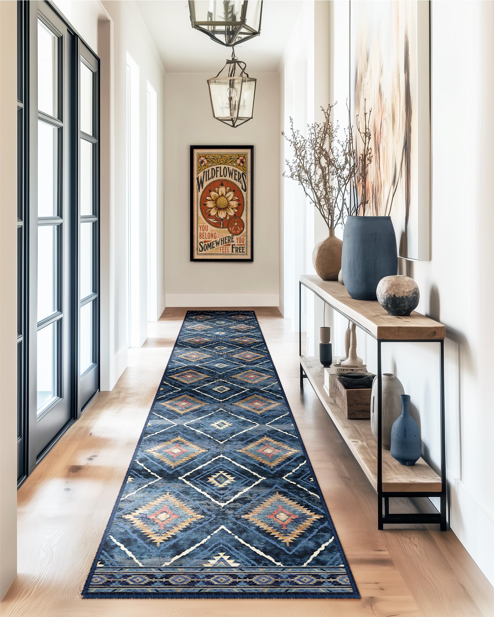 BESTSWEETIE Area Rug 2x3 Rug Machine Washable Non-Slip Low Pile Print Pattern Western Rug for Living Room Bedroom Entryway Tribal Series-Abstract/Cowhide