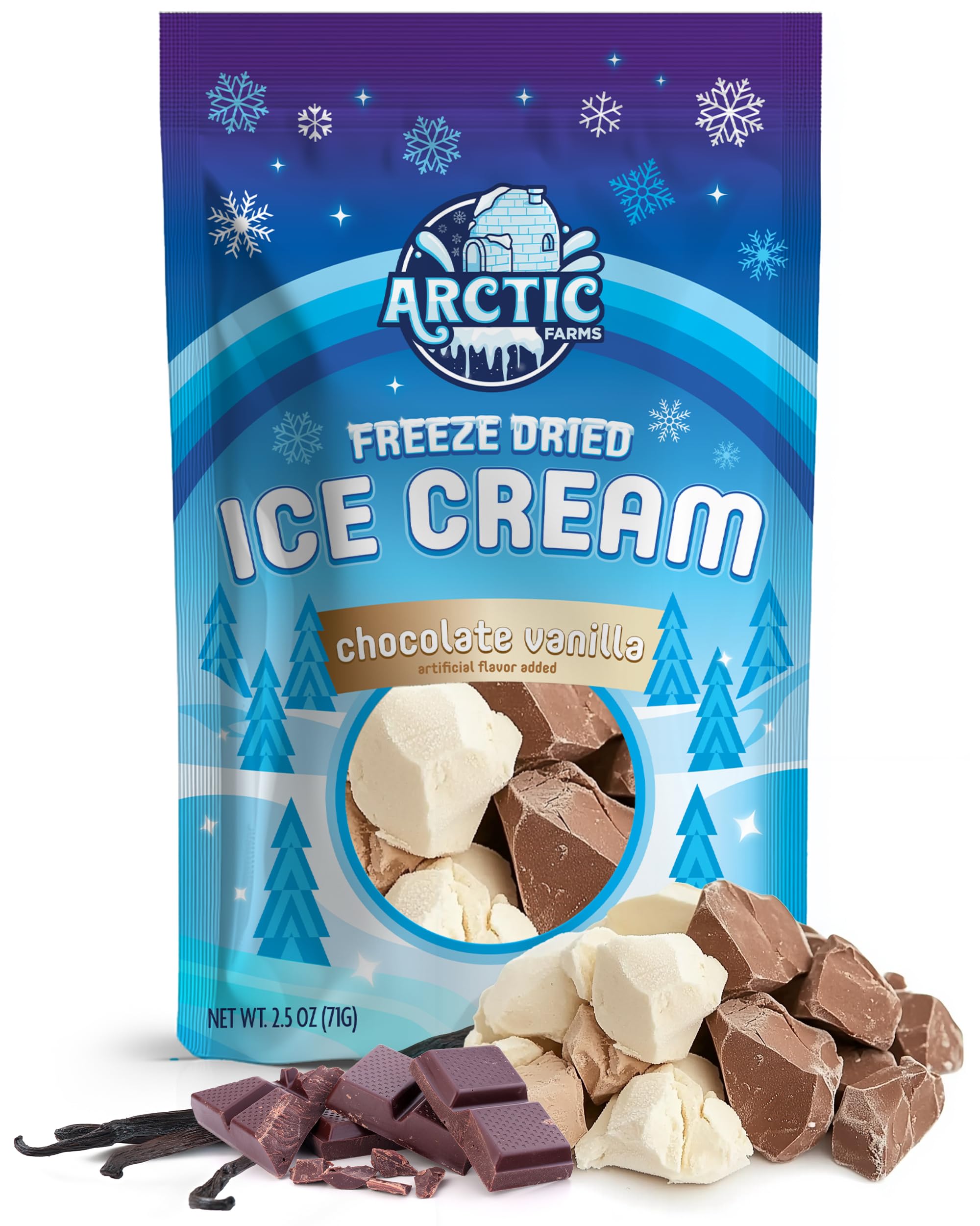 Arctic Farms Freeze Dried Ice Cream Bits Bagged and Boxed - Does Not Melt (1lb, S'mores)