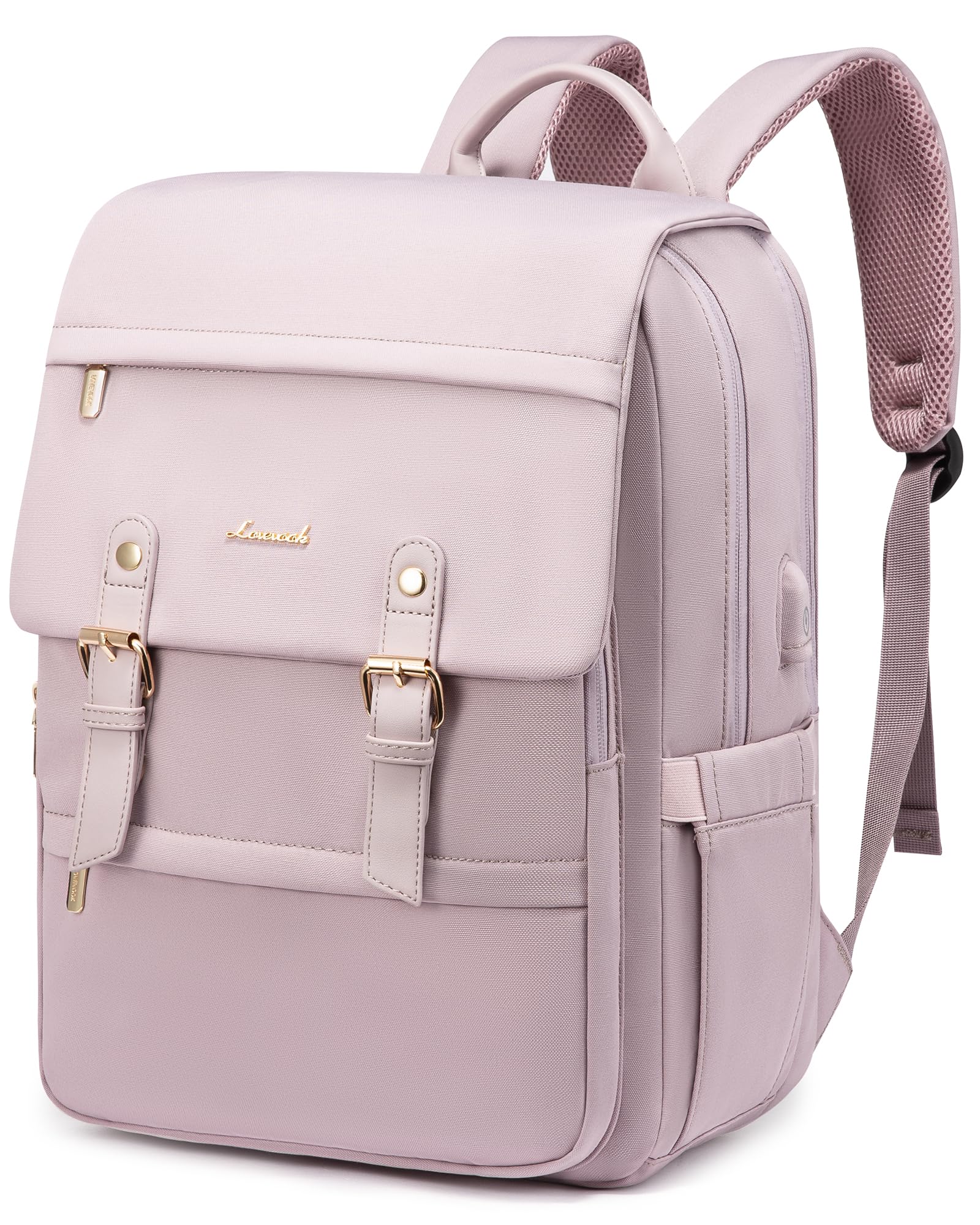 LOVEVOOK Laptop Backpack for Women, 15.6 Inch Vintage Travel Backpack Purse – Airline Approved Large Computer Bag, Lightweight for Nurse Teacher