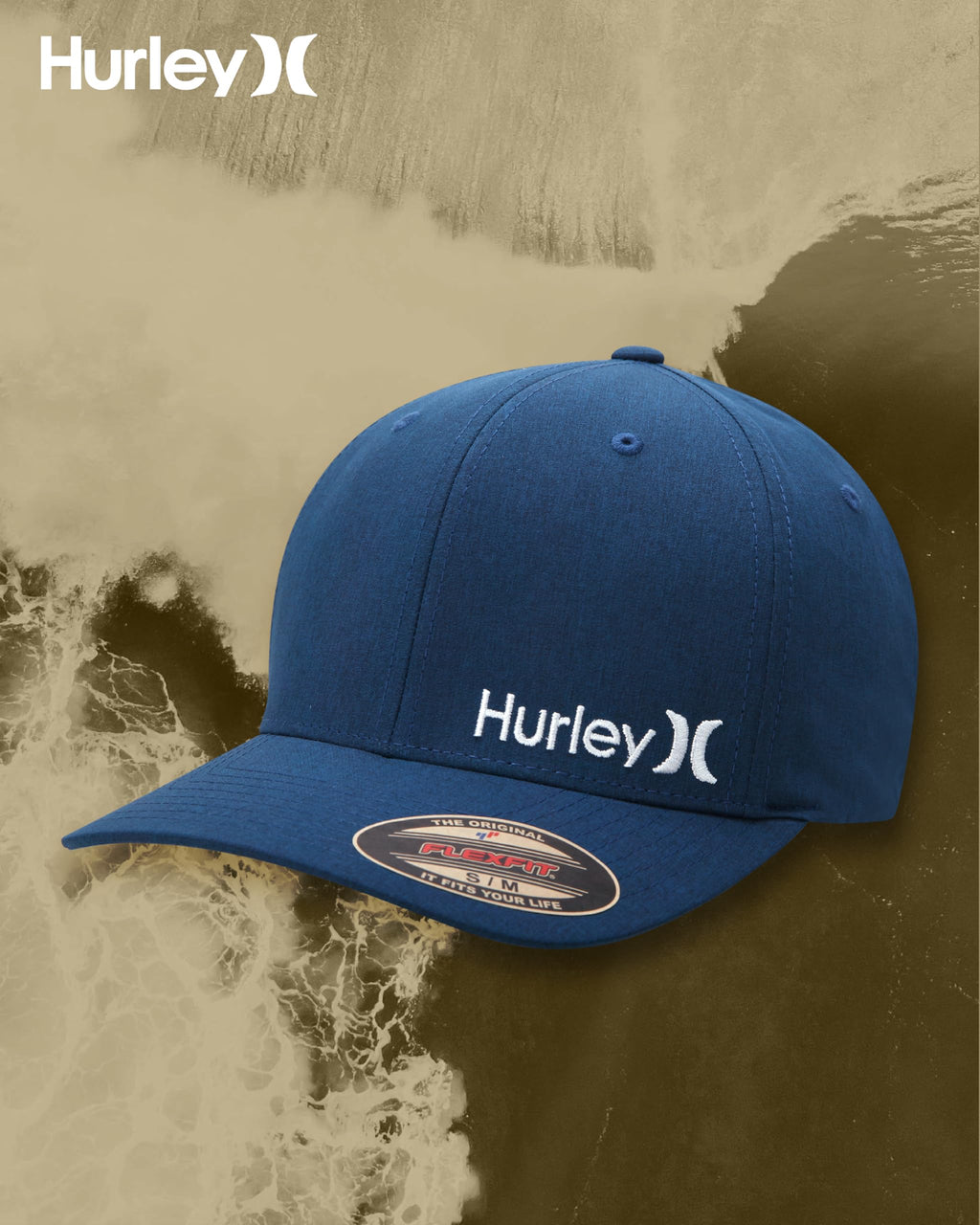 Hurley mens One & Only Corp Flexfit Perma Curve Bill Baseball Hat