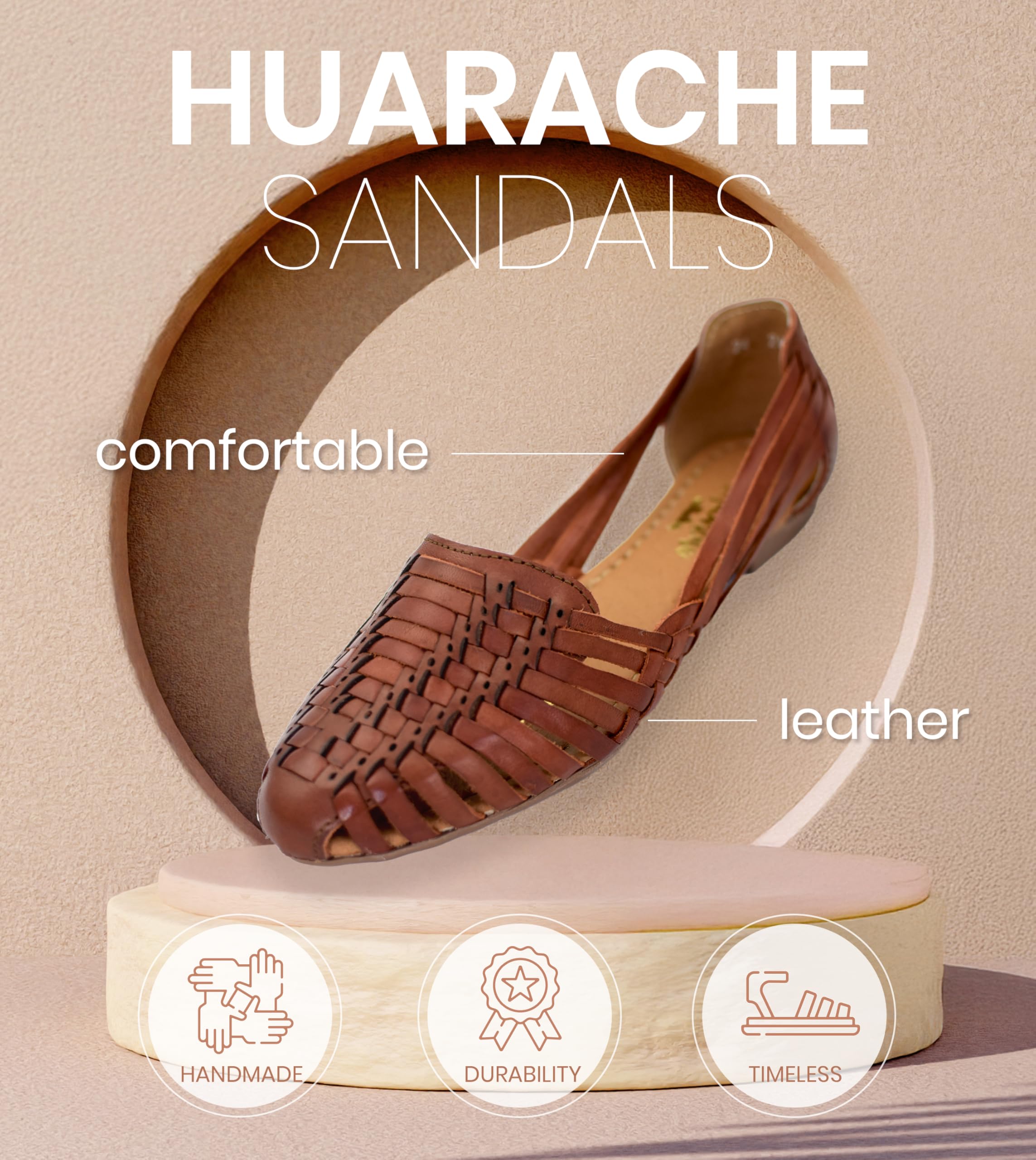 Macarena Collection Womens Shoes Leather Sandals for Women | Huarache Handmade Mexican Sandals | Comfortable & Stylish Womens Sandals 2167
